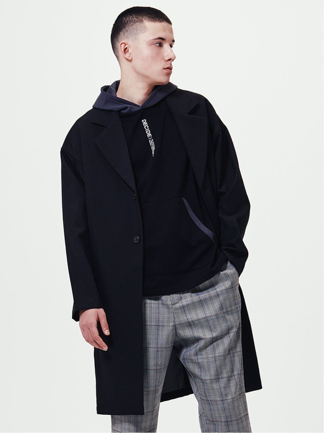 semantic design:ストレッチカットデニム ダブルトレンチコート[品番