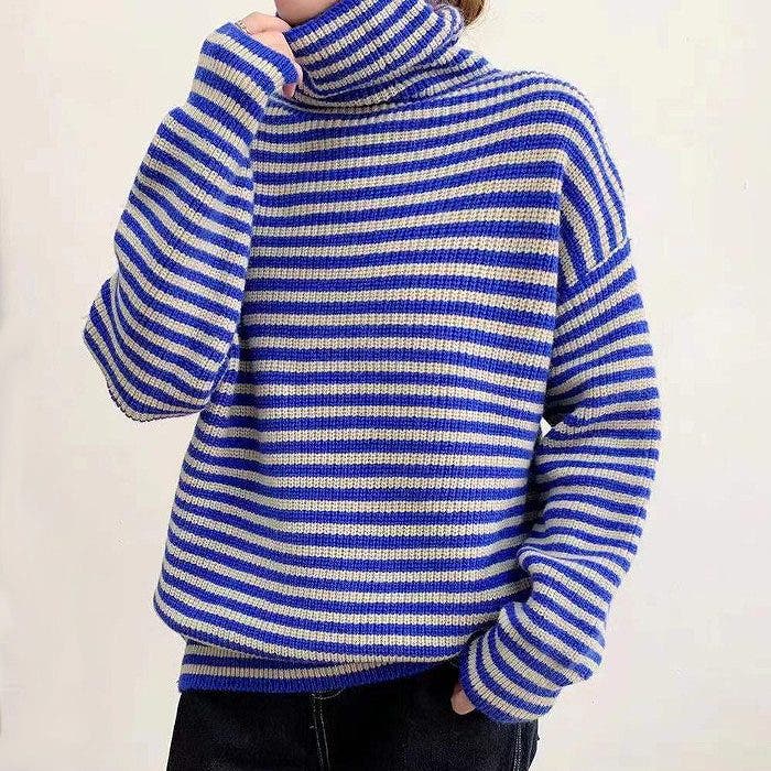 ソロイスト ウール ボーダー ジップデザイン タートルネック ニット セーター ソロイスト ウール ボーダー ジップデザイン タートルネック ニット