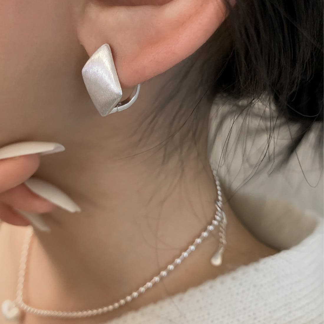 【超目玉枠】 レトロなマット感がさりげなく美しいピアス 両耳 アクセサリー アクセサリー