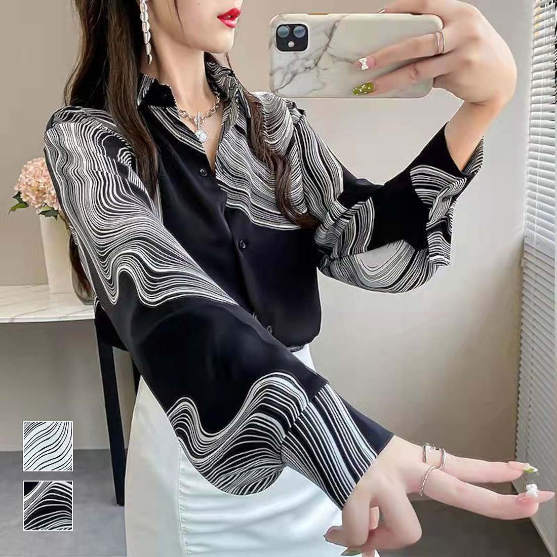 ブラウス シャツ ムードレイヤーシャツ（着こなし自在な、夏のシアーシャツ）/ Mood Layer Shirt レディース THEODORIC.dy ブラウス シャツ ムードレイヤーシャツ（着こなし