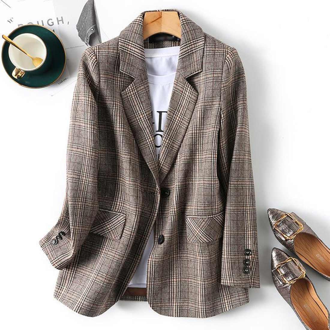 今季トレンドが詰まったチェック柄ジャケット アウター メンズライク