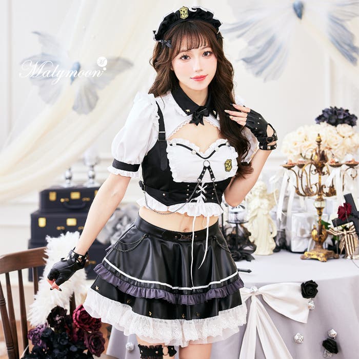 フリリーレザーポリスメイド[品番：MYMT0000978]｜Malymoon