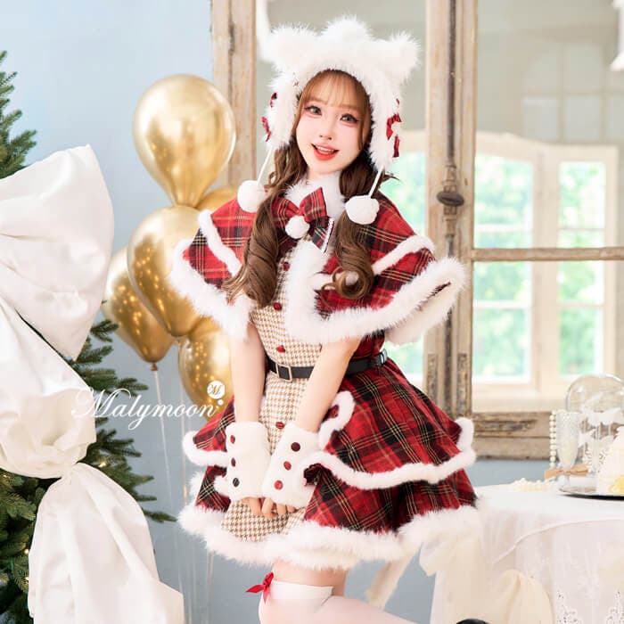 ノエルクラシック千鳥キャットサンタ[品番：MYMT0001118]｜Malymoon