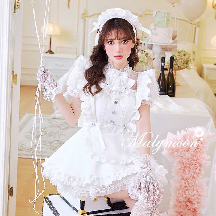 Malymoon コスプレ メイド ホワイト cs25182-ra.jpg