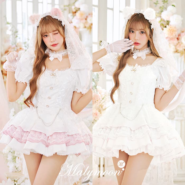 ホワイトヴェールキャットブライド《オリジナルコスプレ11点セット
