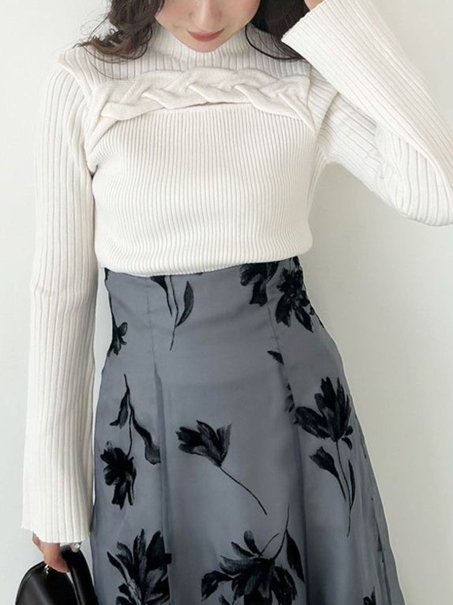 MERCURYDUO × メゾピアノ ニット マーキュリーデュオ MERCURYDUO 【メゾピアノジュニアコラボ】 ベリエ