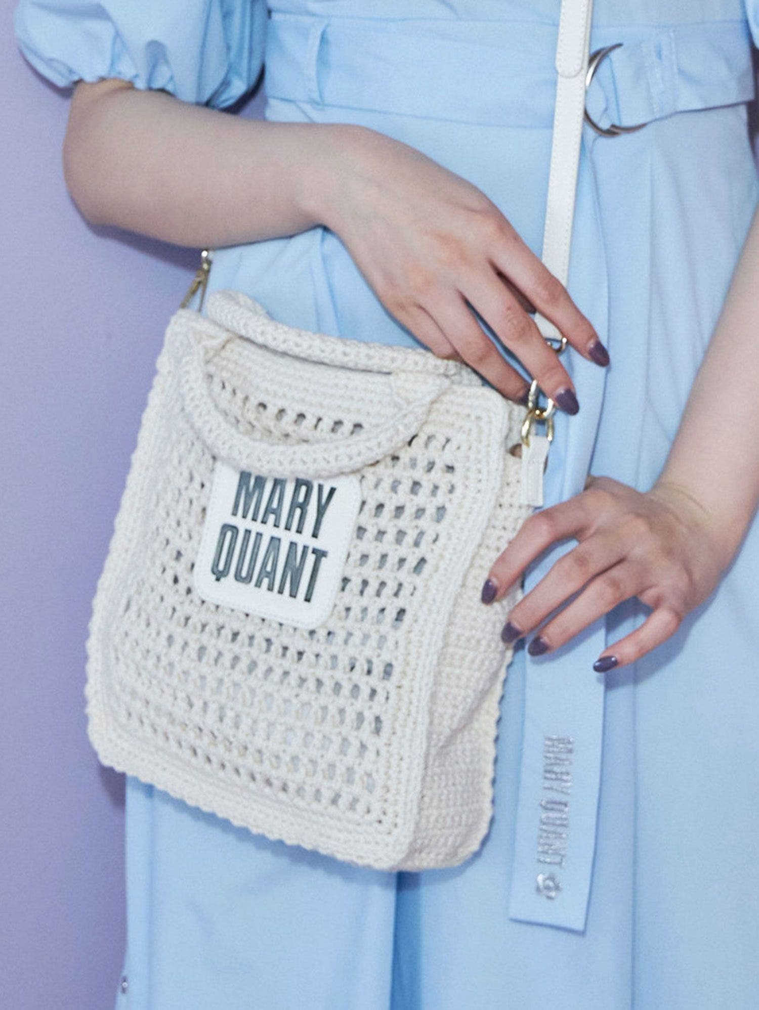 MARY QUANTコラボ】クロシェ風ロゴバッグ[品番:MKSW0062614 MARY QUANTコラボ】クロシェ風ロゴバッグ[品番:MKSW0062614