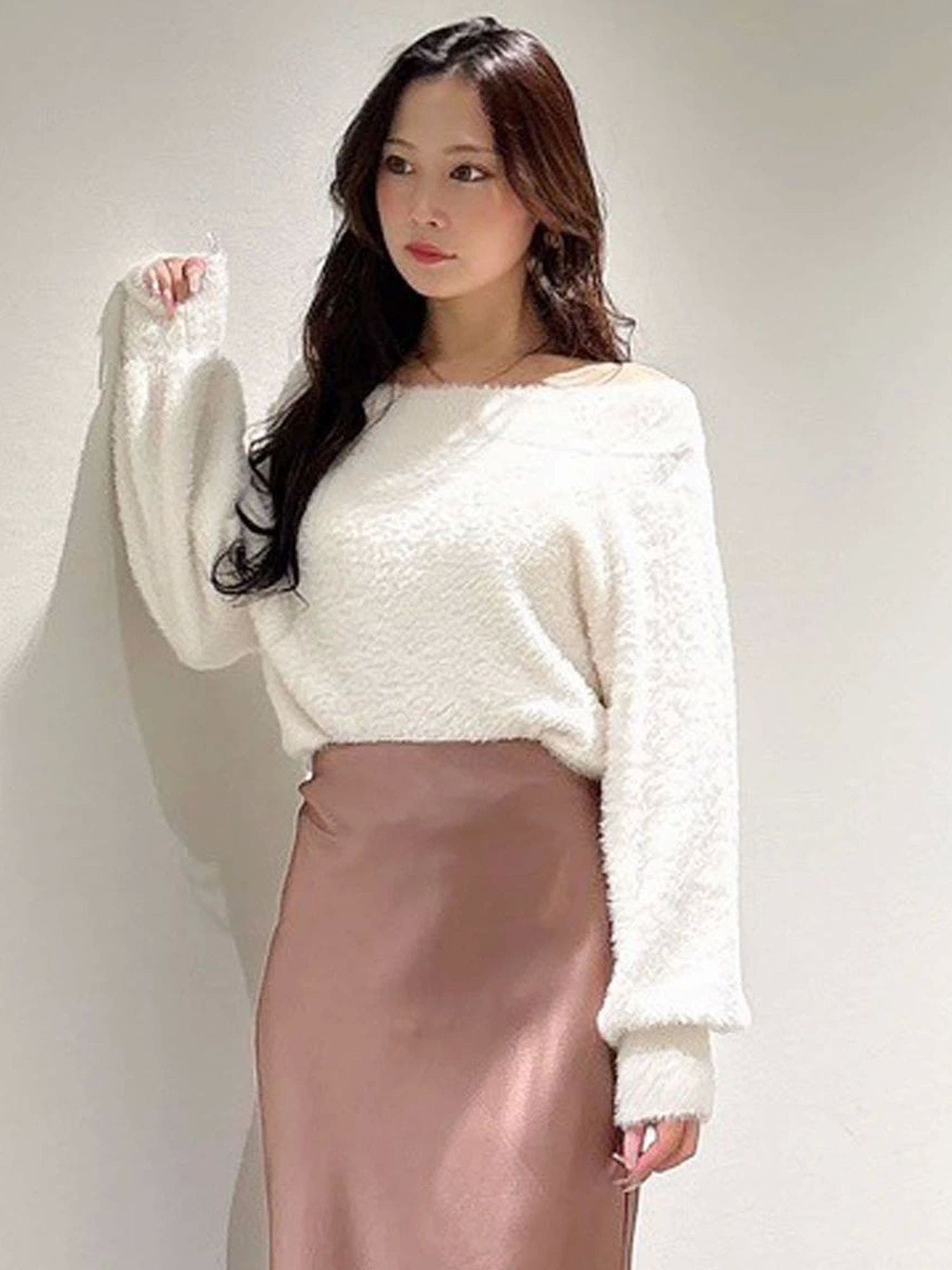 ミニシャギーオフショルニット[品番：MKSW0067415]｜MERCURYDUO