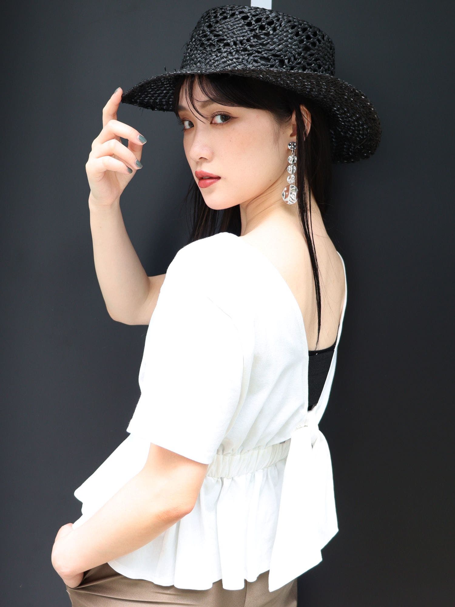 ウエストバックリボントップス[品番：MKSW0031203]｜MURUA（ムルーア