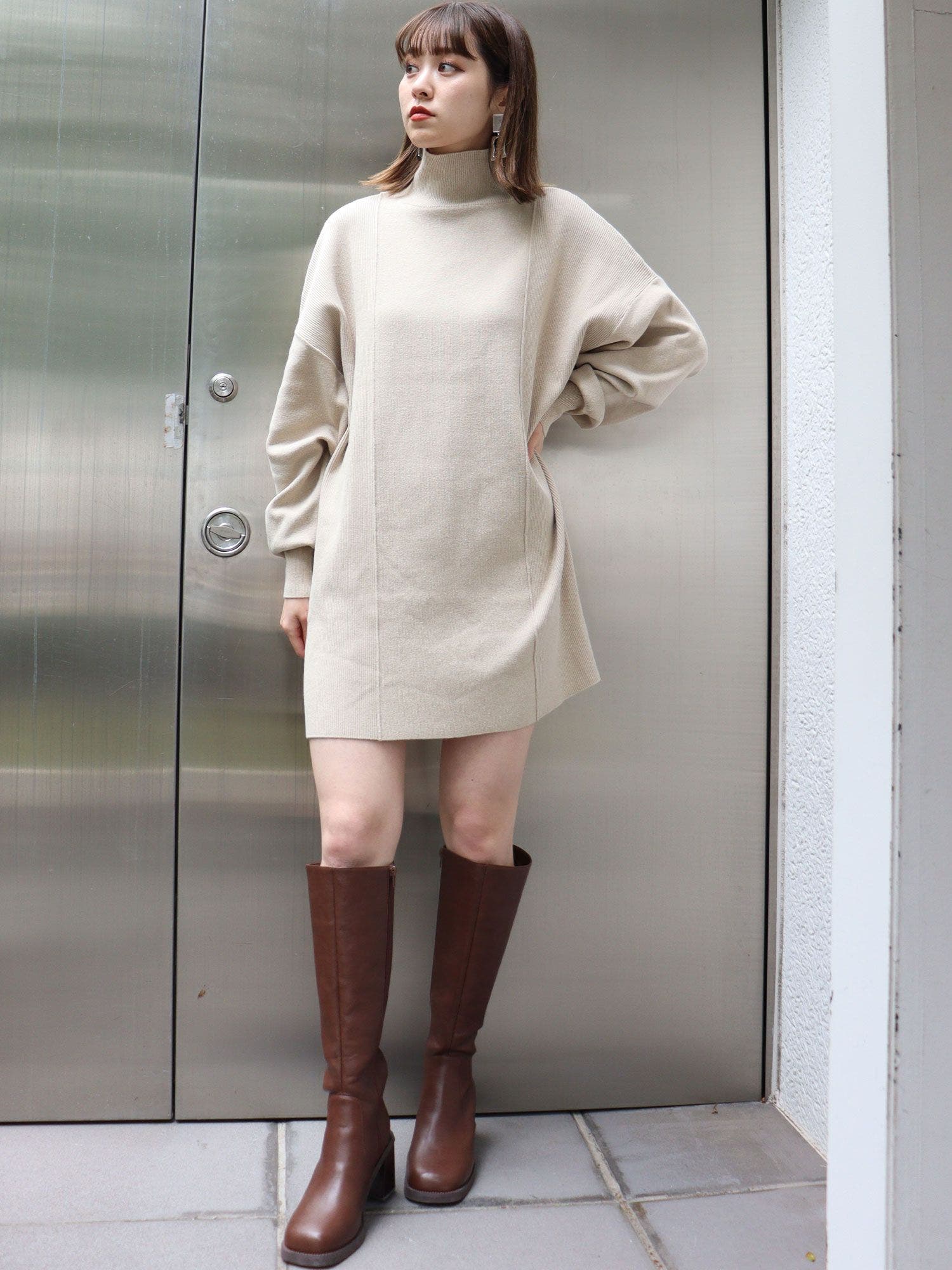 【完売品】crewre クルーレ ロービングスラブルーズニット ecru crewre online shop / ロービングスラブルーズニット