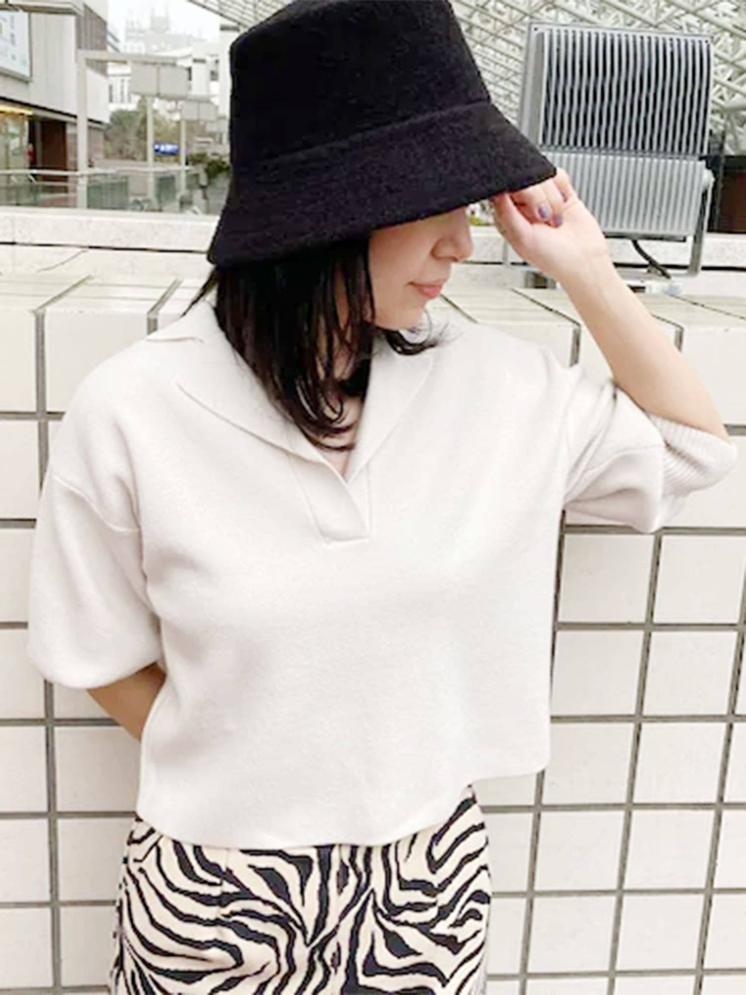 モユル MOYURU 萌 リネン 麻 透かし編み 変形ニット 立体編み M-L モユル MOYURU 萌 リネン 麻 透かし編み 変形ニット 立体編み
