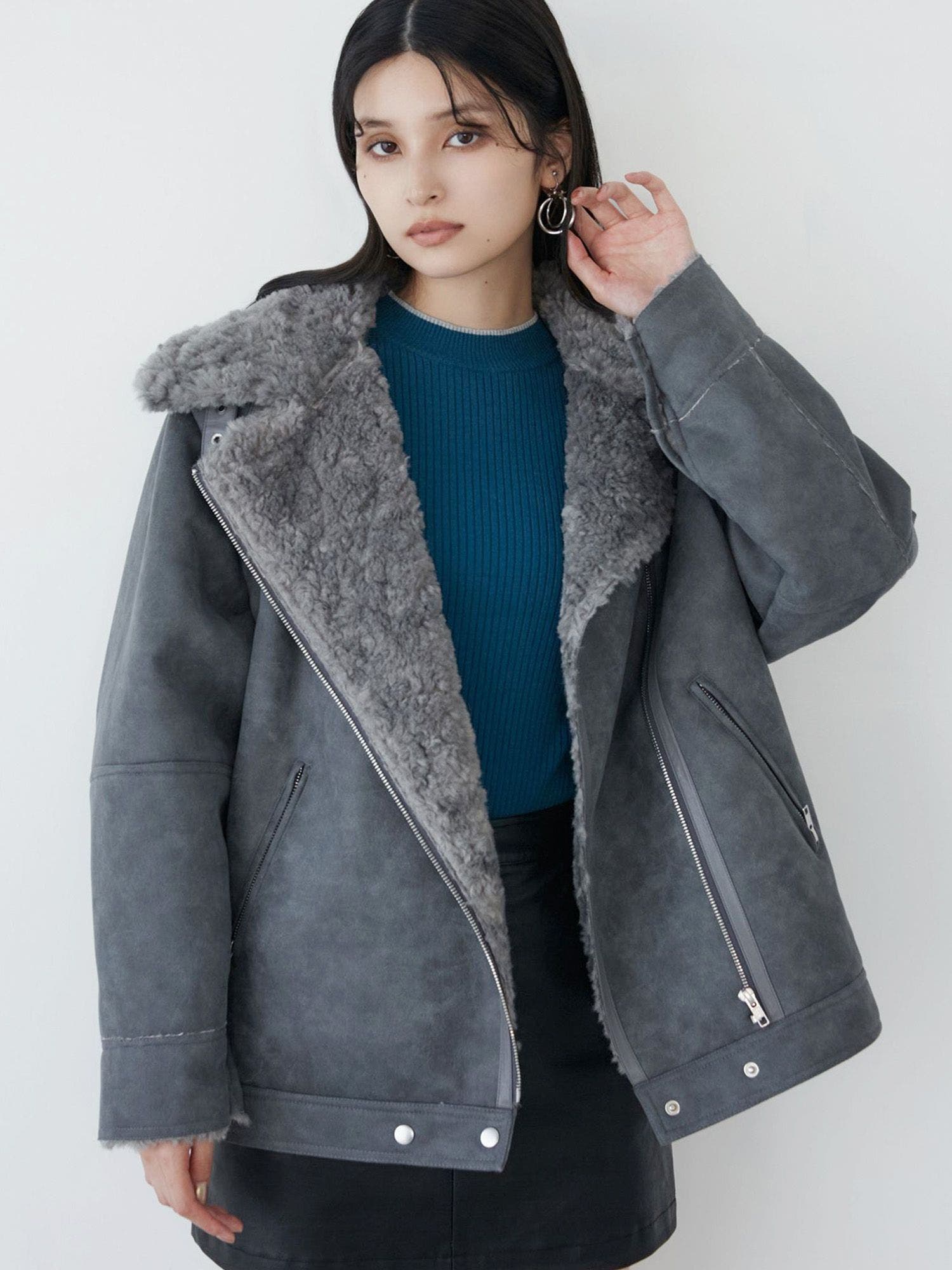 MYINE 2wayソフトムートンJKコート 美品☆ （unused ムートン