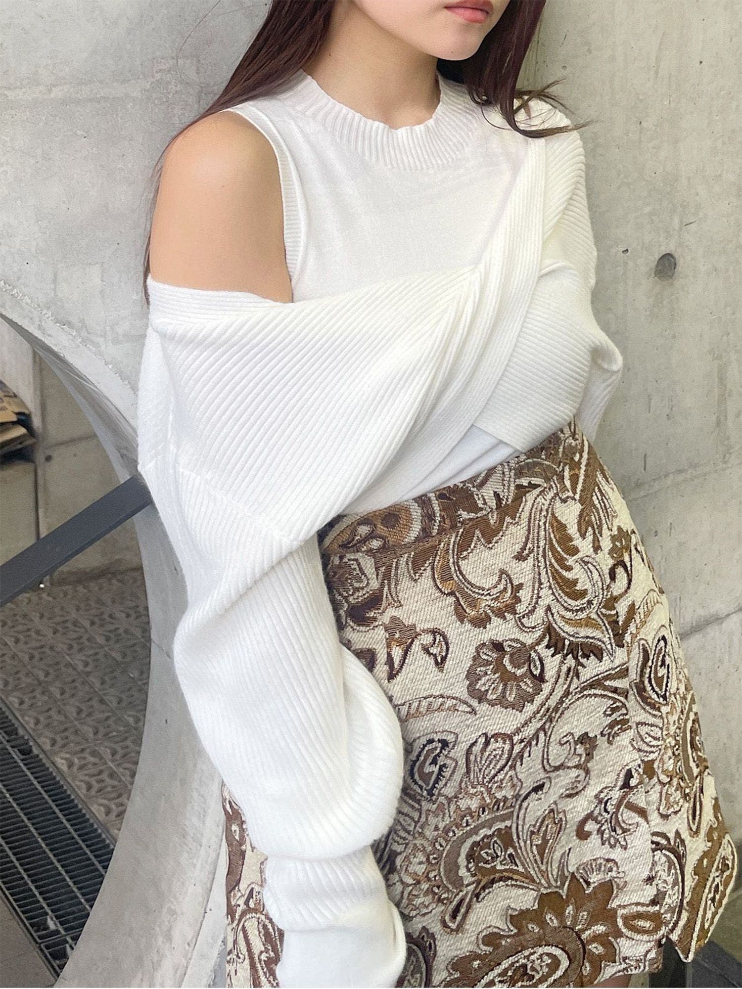 ドッキングカシュクールニット[品番：MKSW0062497]｜MURUA（ムルーア