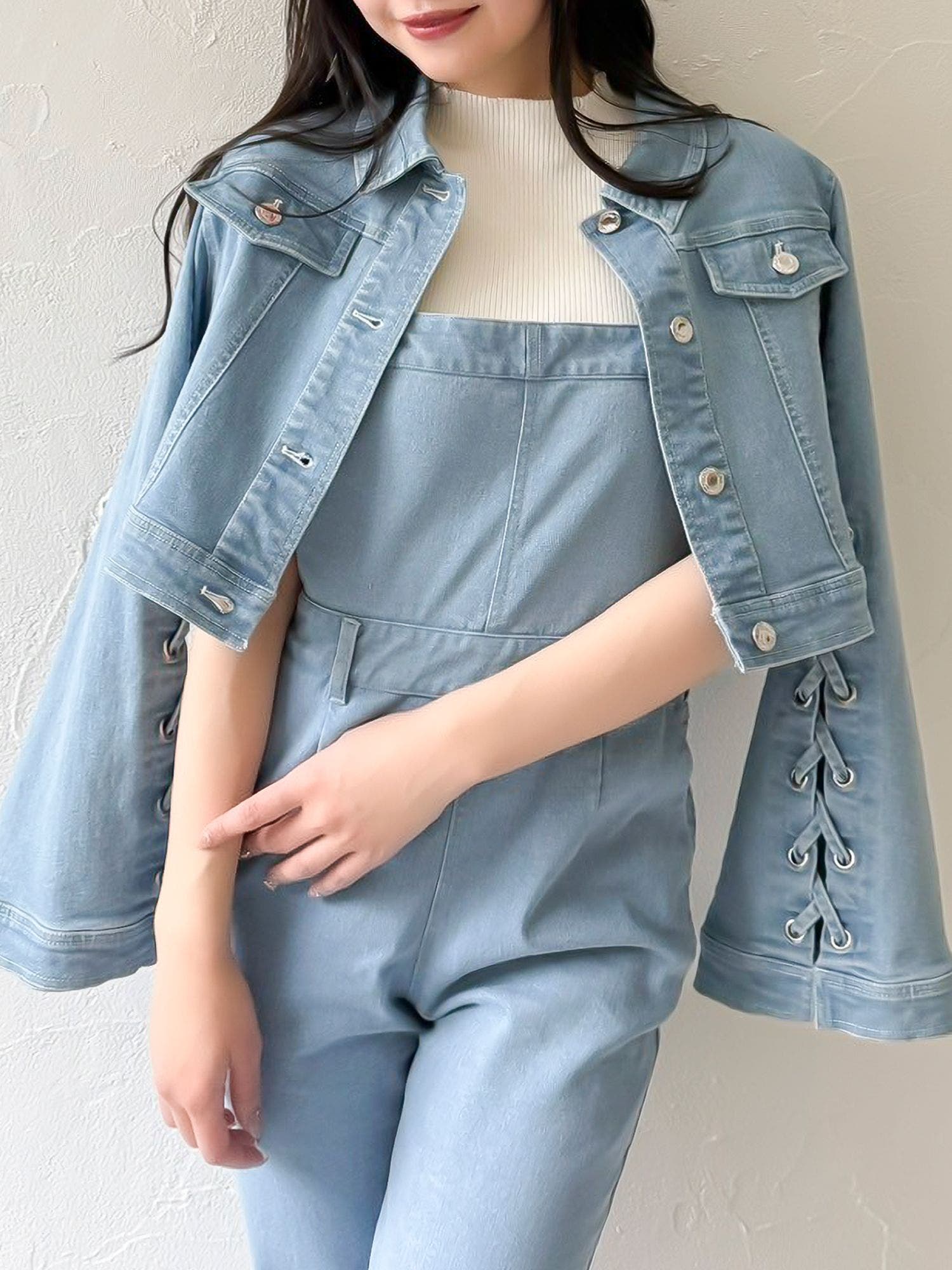 デニムシャツボレロジャケット[品番：MKSW0062398]｜dazzlin