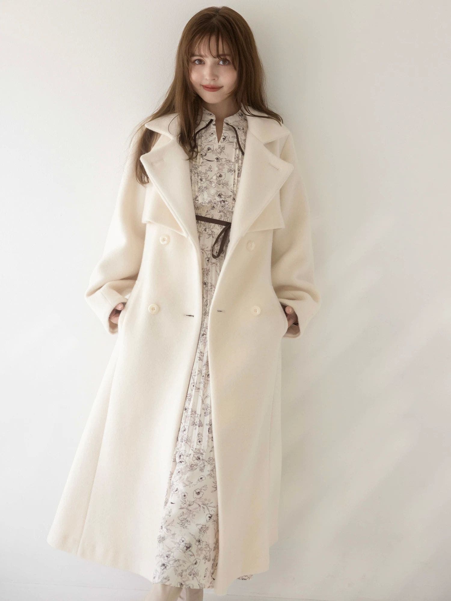 2WAYカラーレディウールコート[品番：MKSW0067145]｜dazzlin（ダズリン