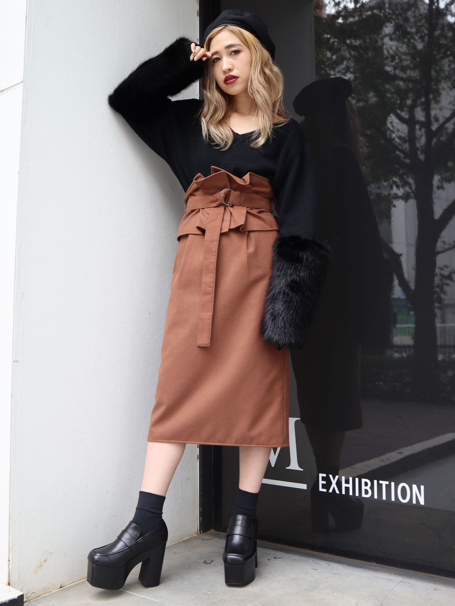 ENFOLD ダルマスカート ダンボールWaveスカート（スカート）｜ENFOLD（エンフォルド）の