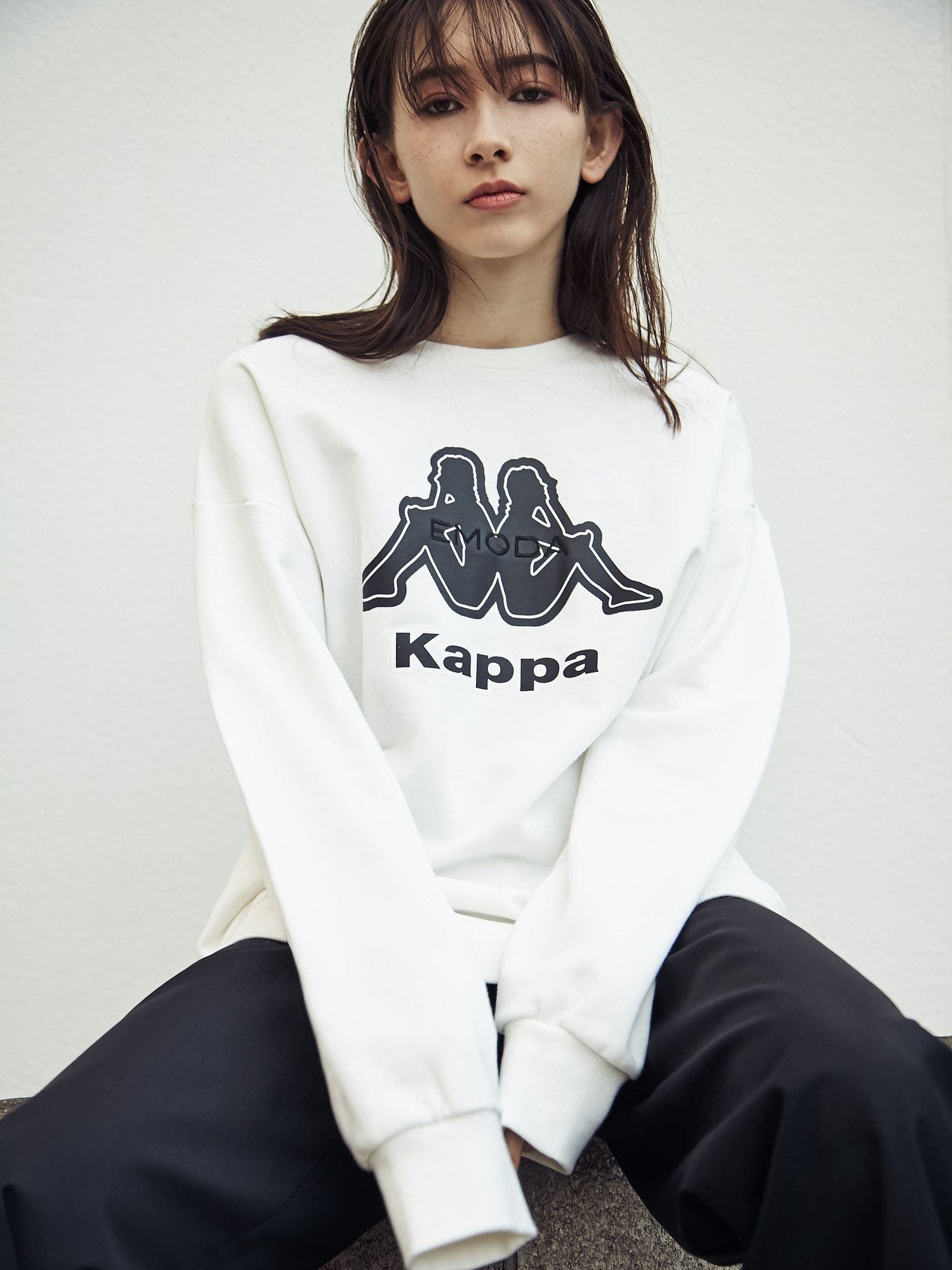 EMODA×Kappa/オーバーマークスウェット Kappa（カッパ）の「【EMODA×KAPPA】オーバーマークスウェット