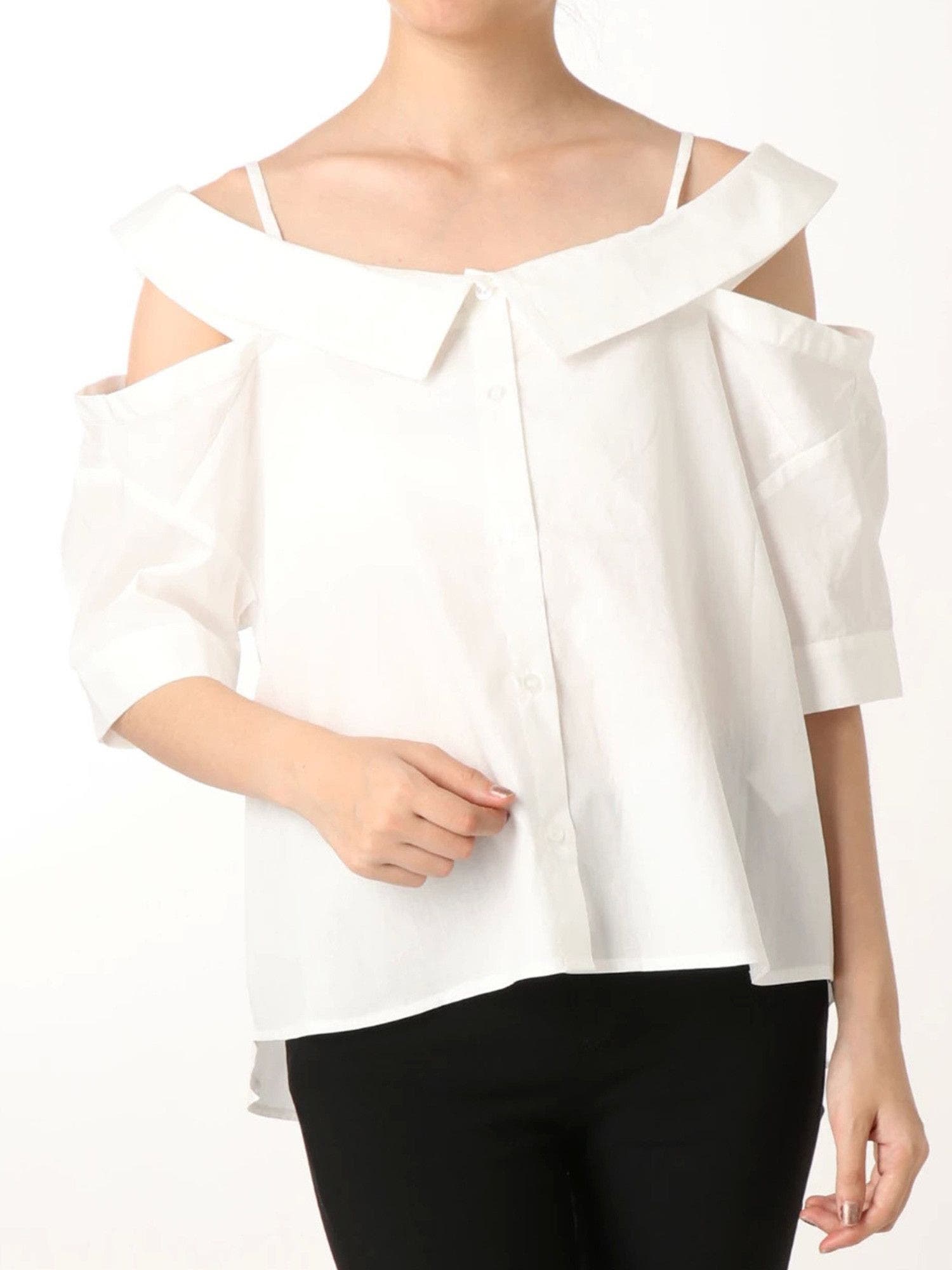 シャツ/ブラウス(半袖/袖なし) EMODA - OFF SLEEVE LINE TOPS EMODA（シャツ/ブラウス(半袖/袖なし)）のフリマアイテム一覧