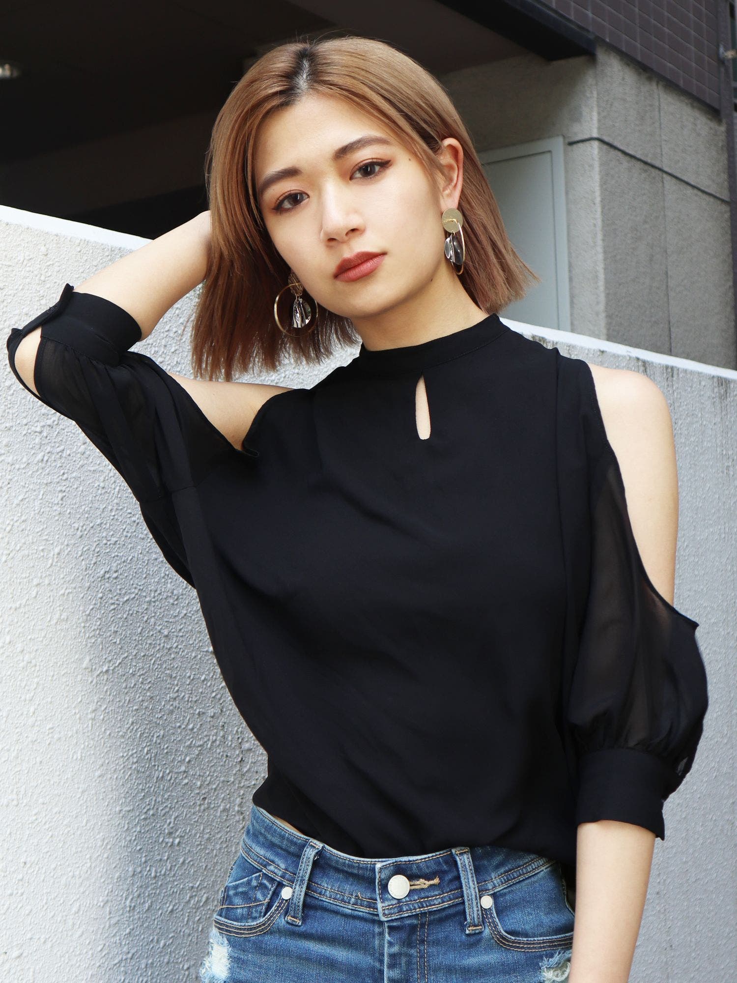 SELF-PORTRAIT トップス オープンショルダー 1_1.jpg