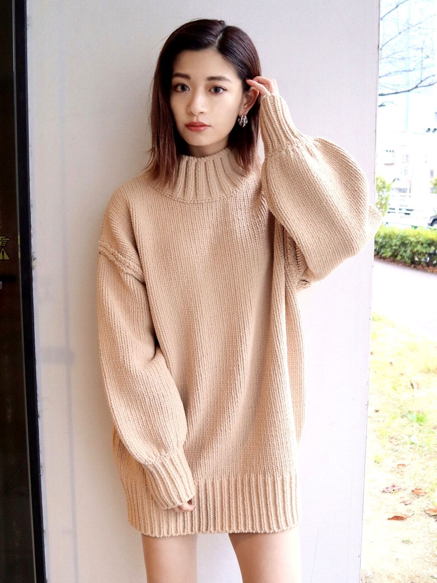 モールハイネックミニワンピース[品番：MKSW0026235]｜EMODA（エモダ