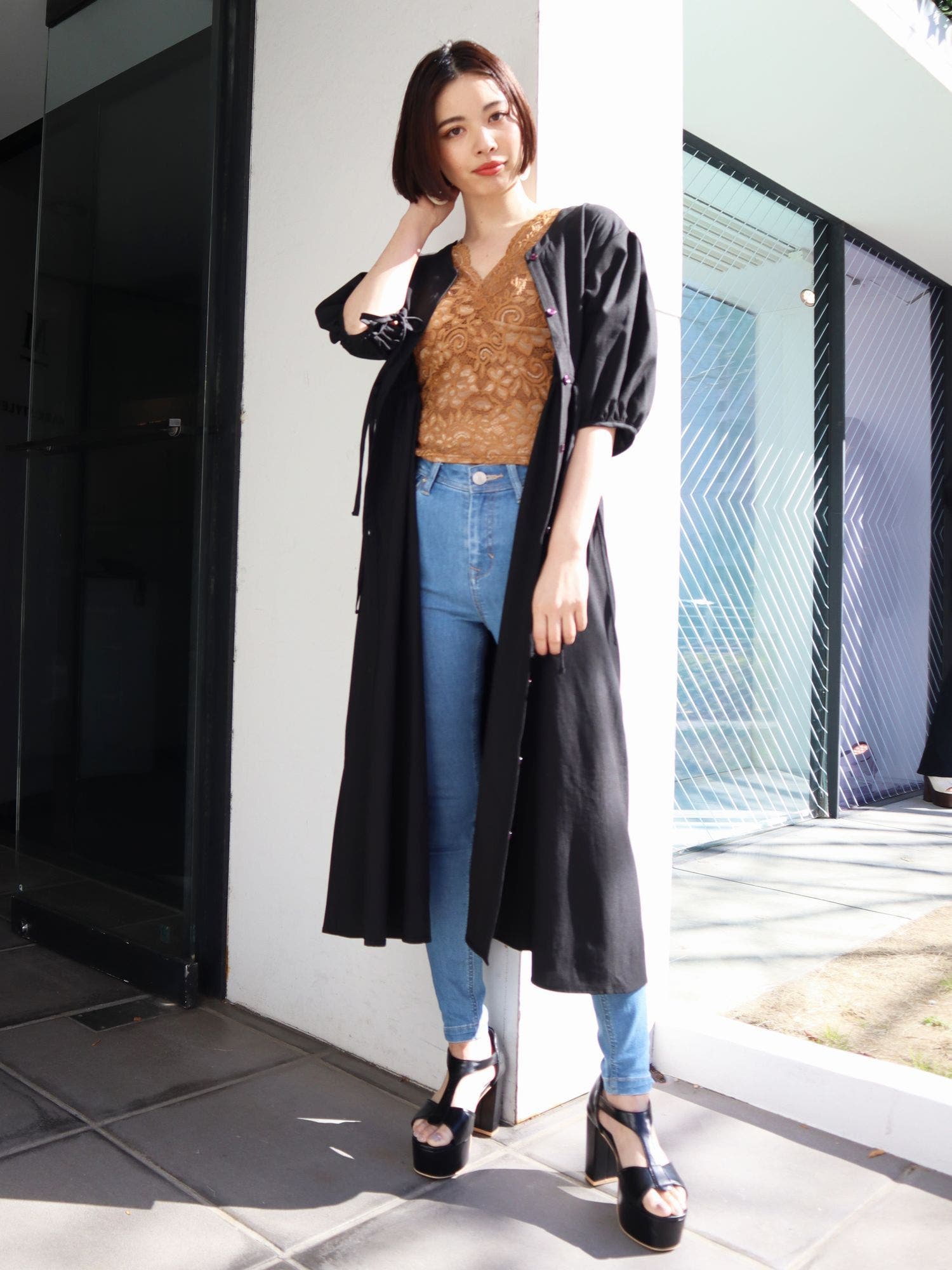 EMODA - EMODA 2WAY ロングシャツ ガウン EMODA（エモダ）の「ハイネック2WAYロングコート（モッズコート