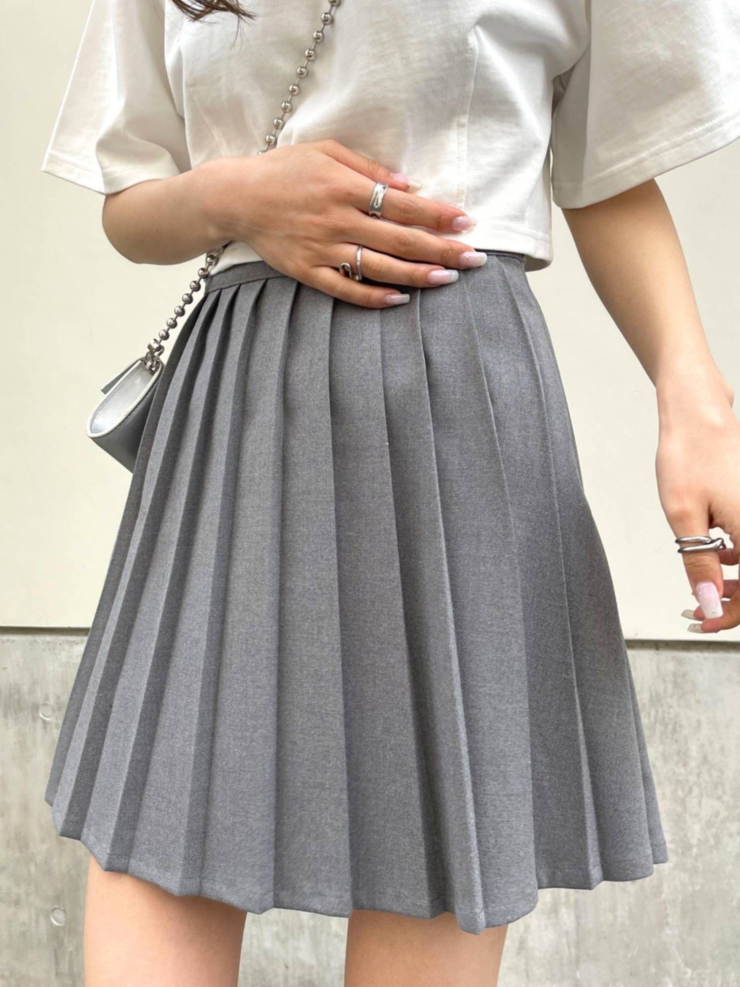 新色登場♪】 【モカ再生産】シフォン ランダムプリーツスカート