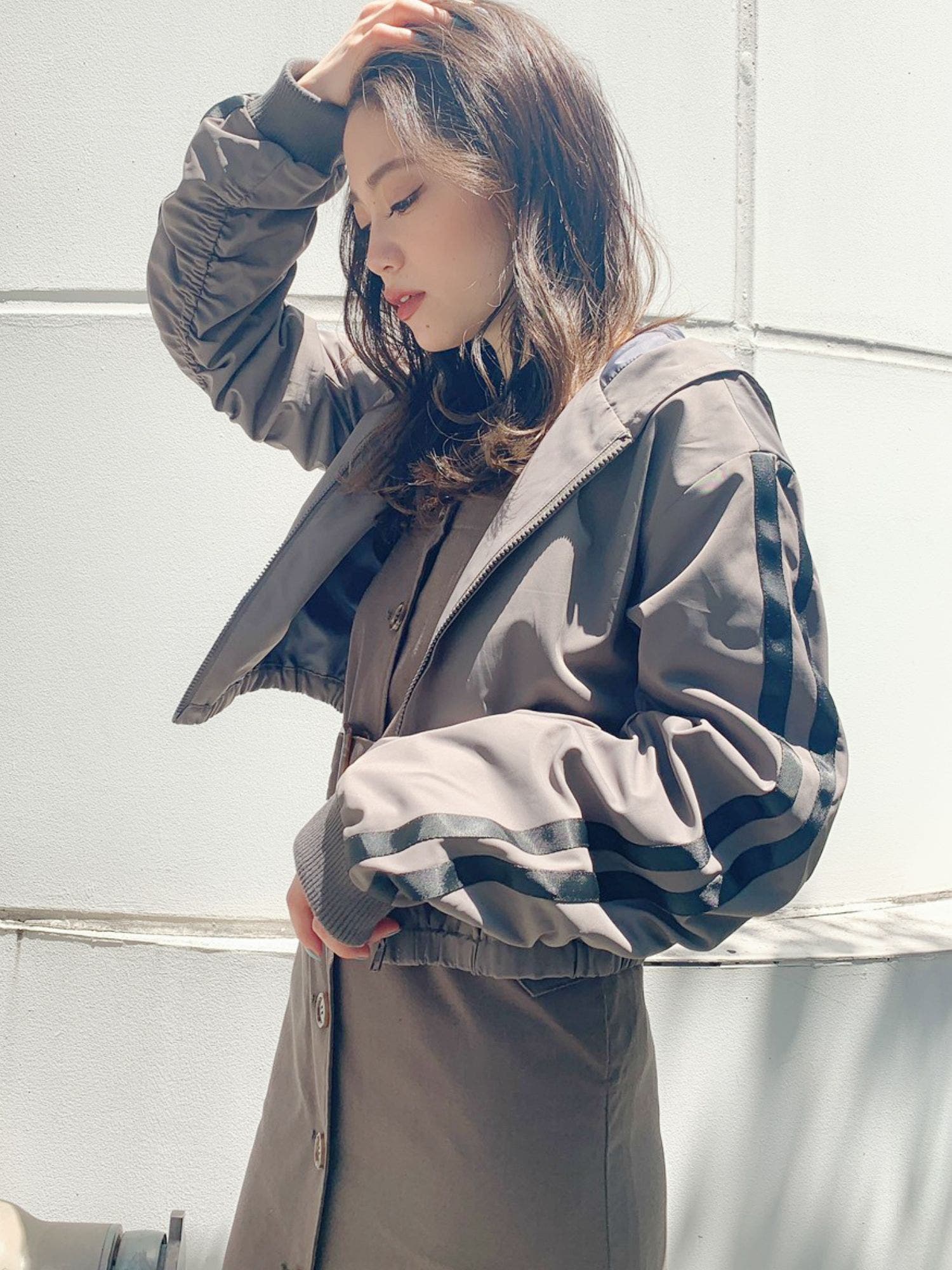 N21 ウール×レース　Aライン　ブルゾン 1_1.jpg