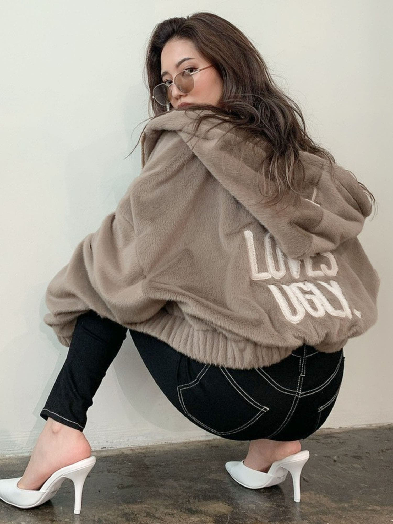 GOD LOVES UGLYエコファーショートフーディ[品番：MKSW0039541