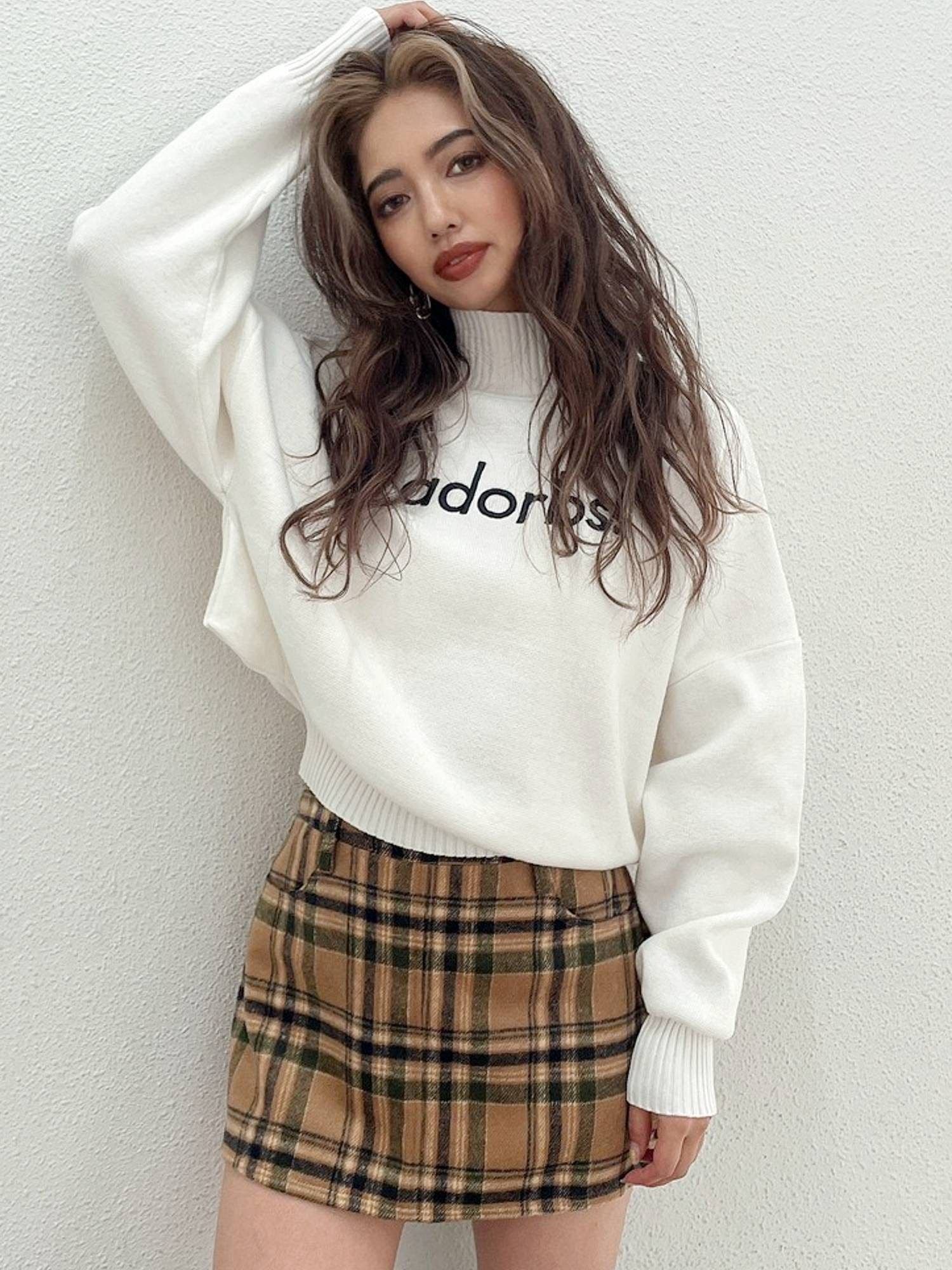 adorbs ボトルネックショートニットトップス[品番：MKSW0047188