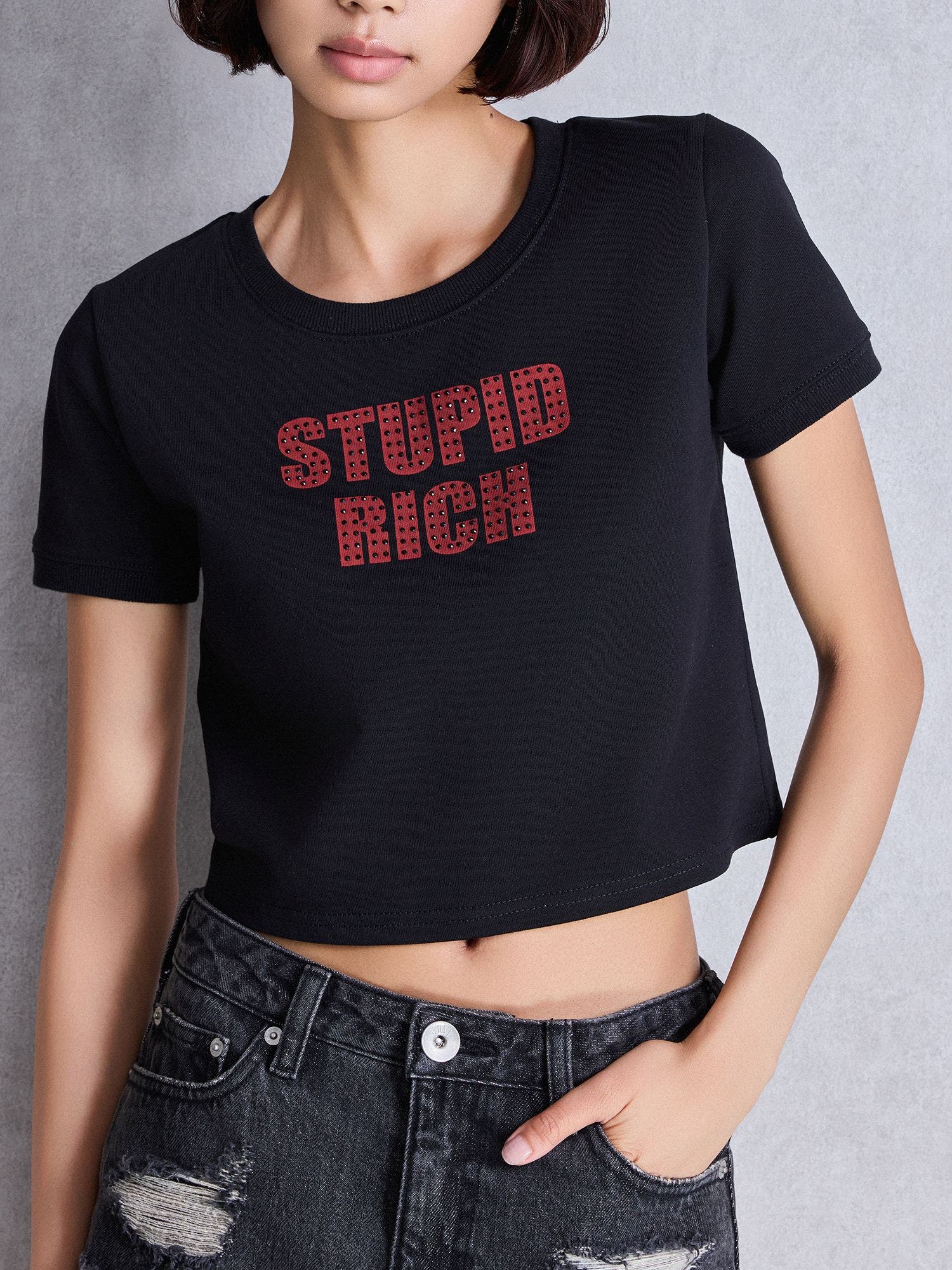STUPID RICH STONEショートTシャツ[品番：MKSW0065872]｜GYDA