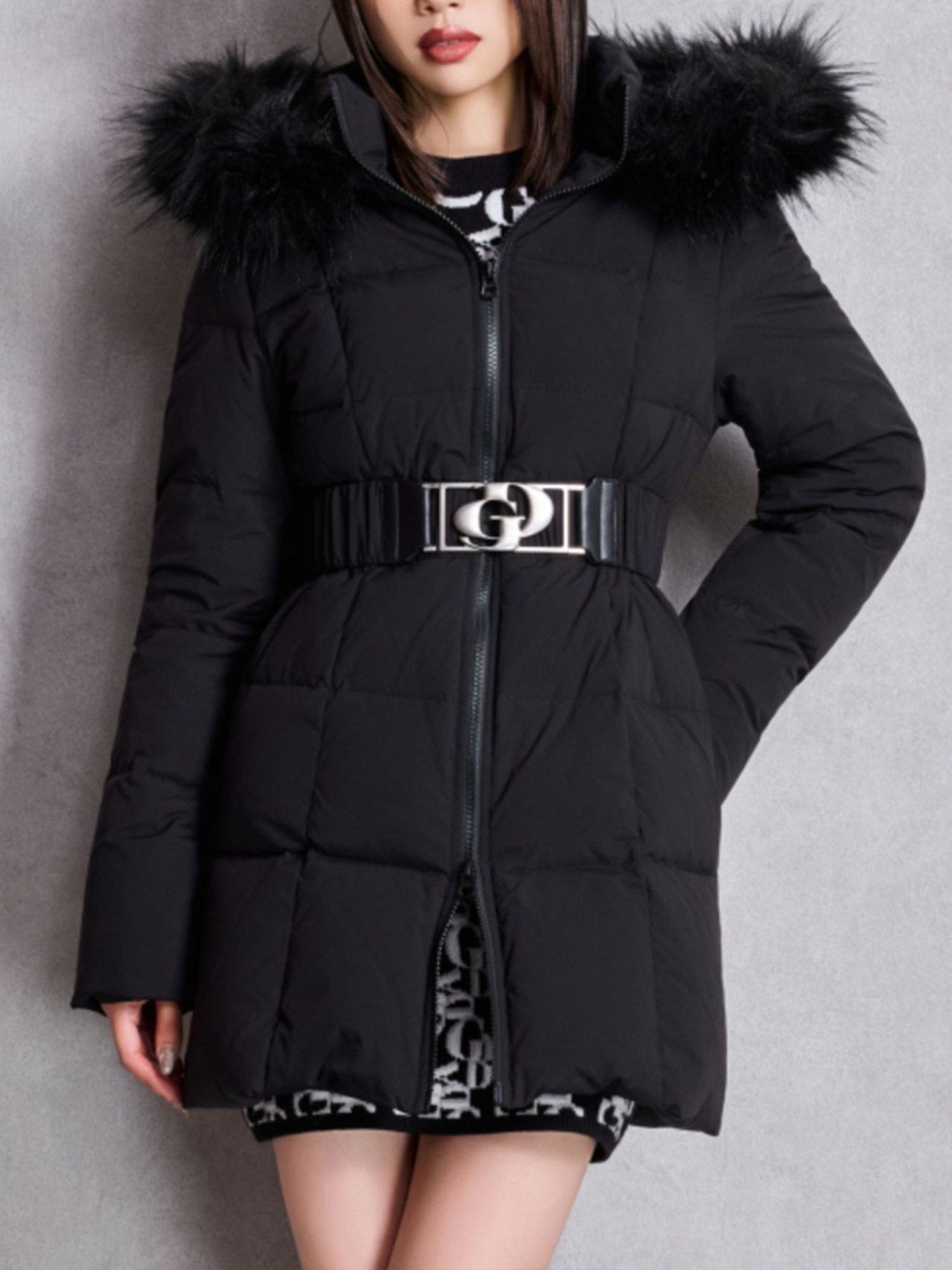 GDベルト付きロングダウンコート[品番：MKSW0066478]｜GYDA（ジェイダ