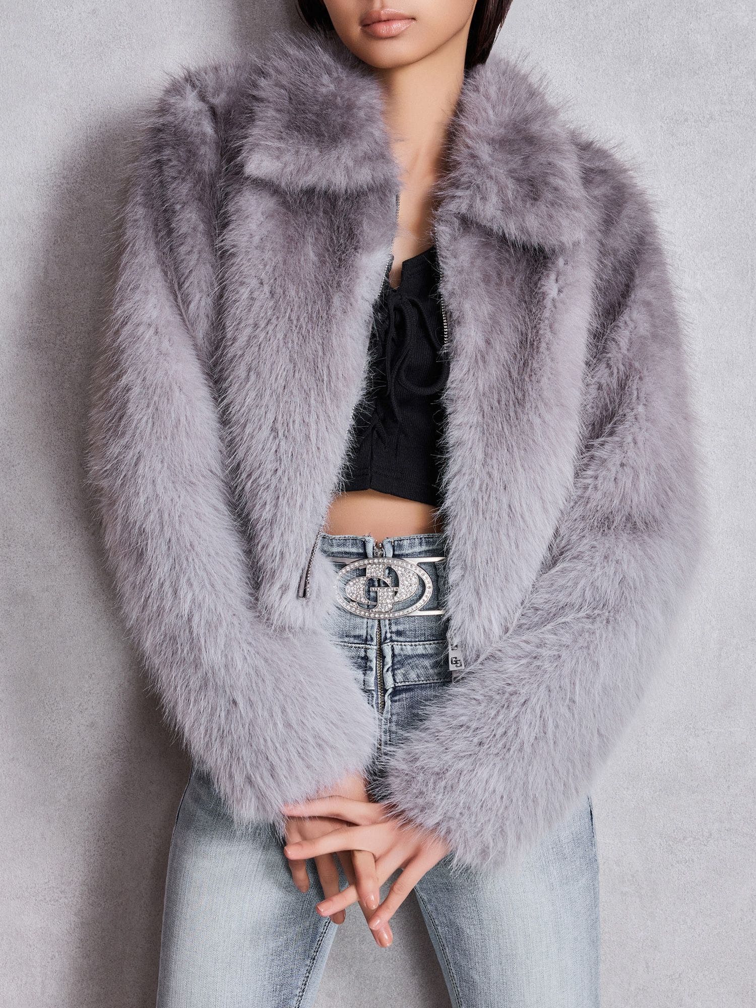 グラデーションECO FURコート[品番：MKSW0067173]｜GYDA（ジェイダ）の