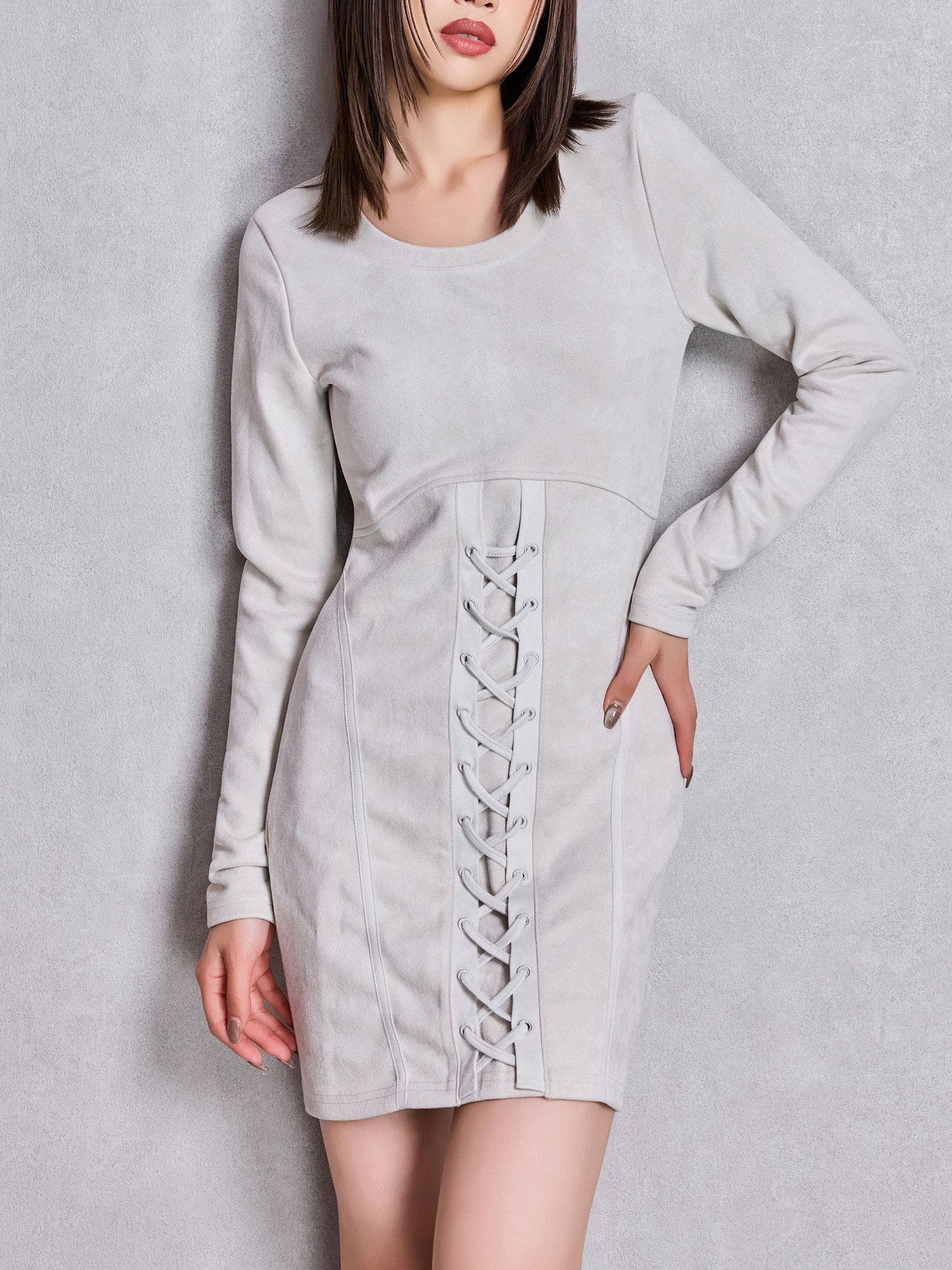 DESCENTE ♡ワンピース オフショルショートトップスレイヤードタンクワンピース[品番