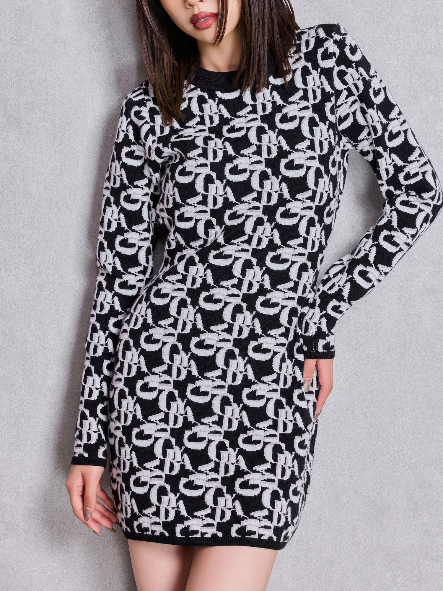 GYDA pattern プチハイニットワンピース[品番：MKSW0067177]｜GYDA