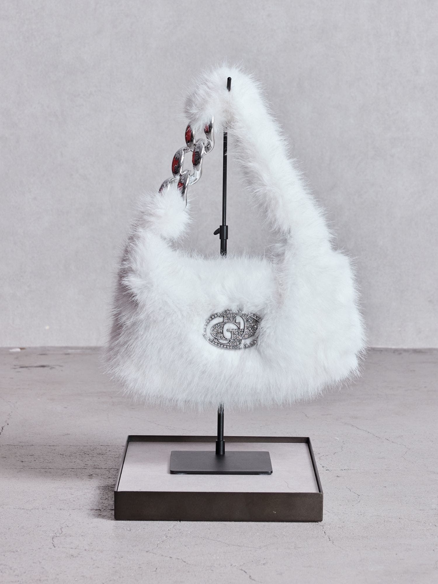 ラインストーン　ふくろうバッグ GDラインストーンバックルECO FUR BAG[品番：MKSW0067204]｜GYDA