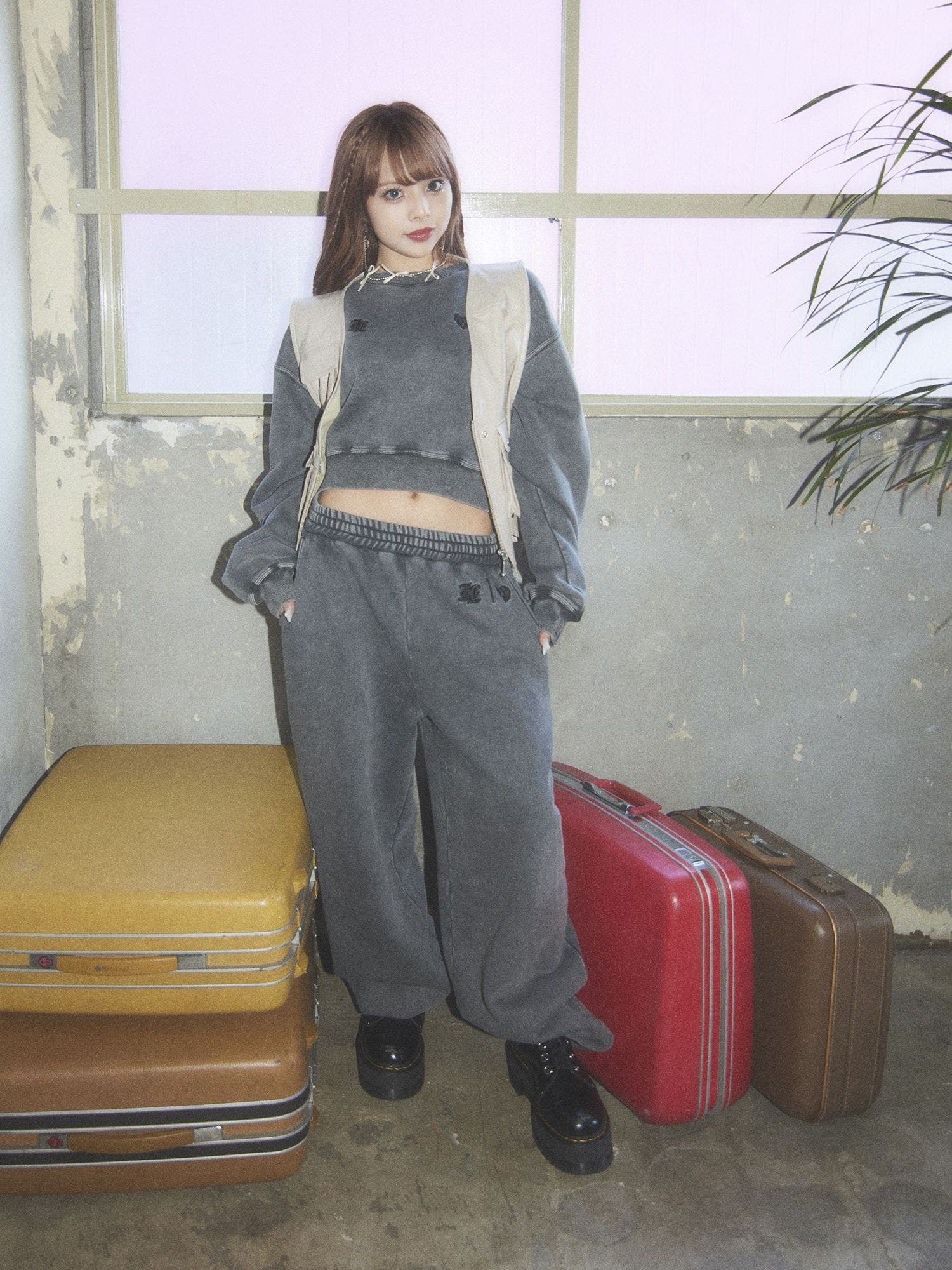 HTH×jouetie】ロゴスウェットパンツ【コラボ】[品番：MKSW0062919 