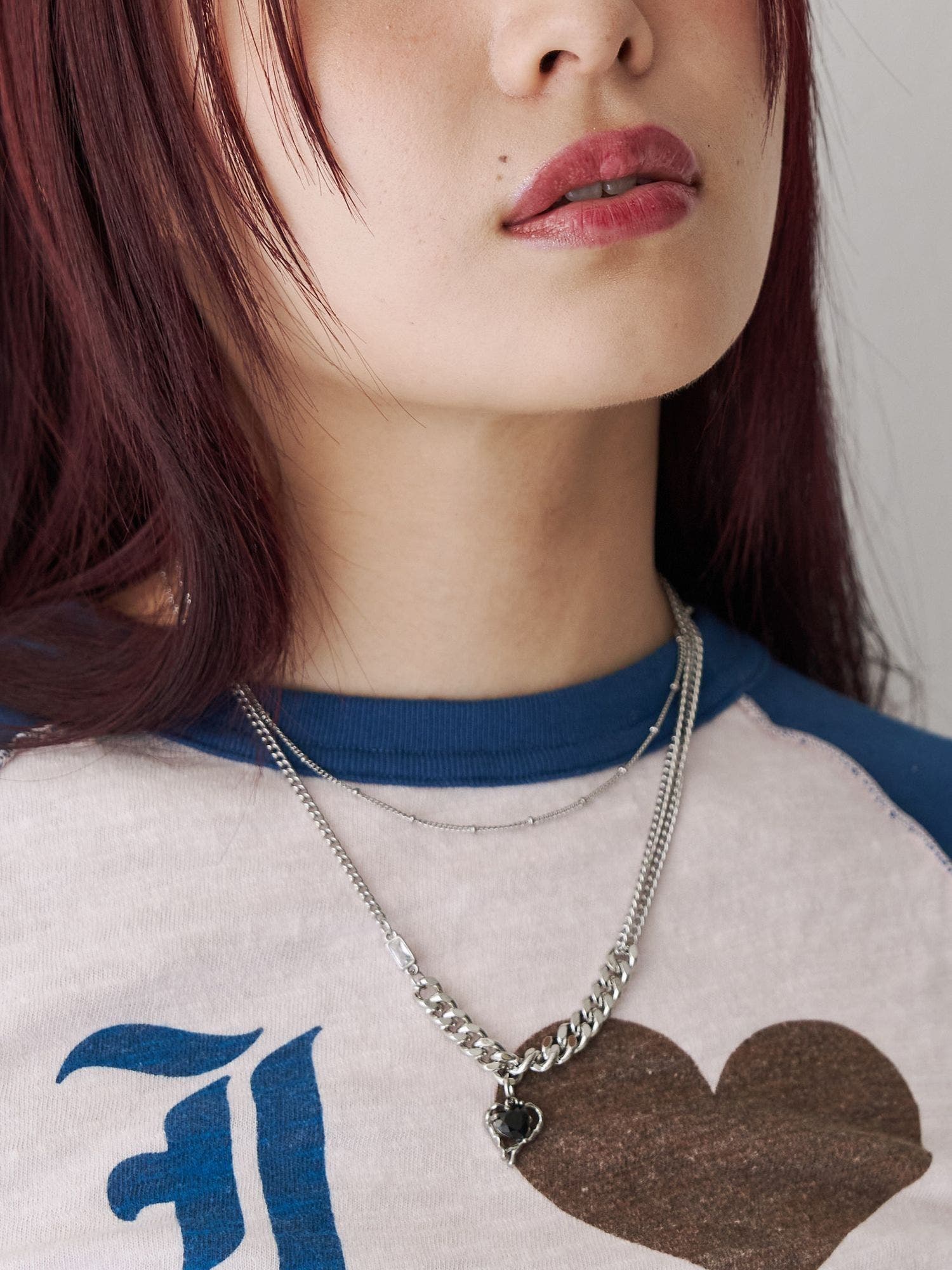 ハートモチーフレイヤードネックレス[品番：MKSW0063540]｜jouetie 