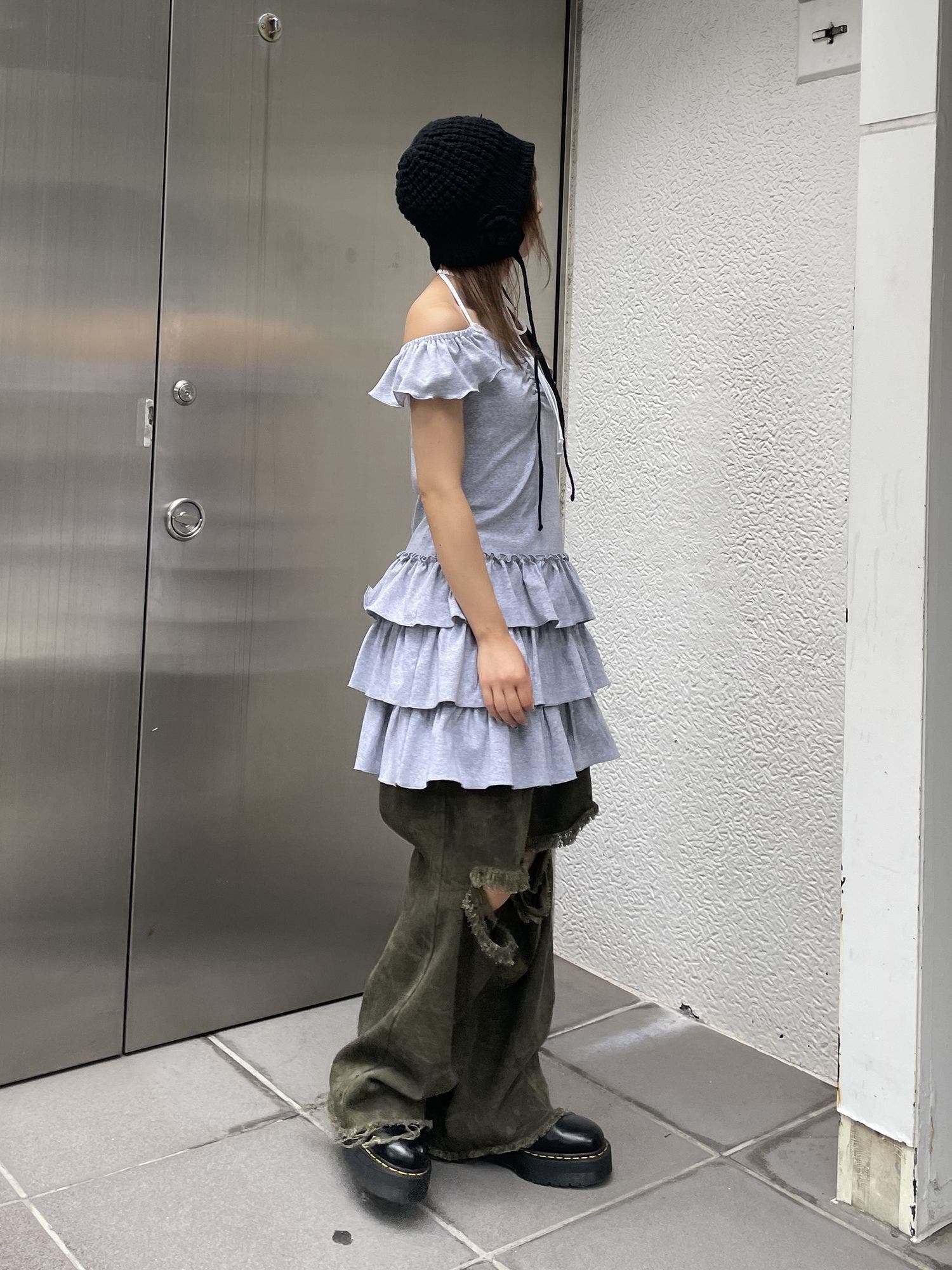 フレンチスリーブフリルワンピース[品番：MKSW0066137]｜jouetie
