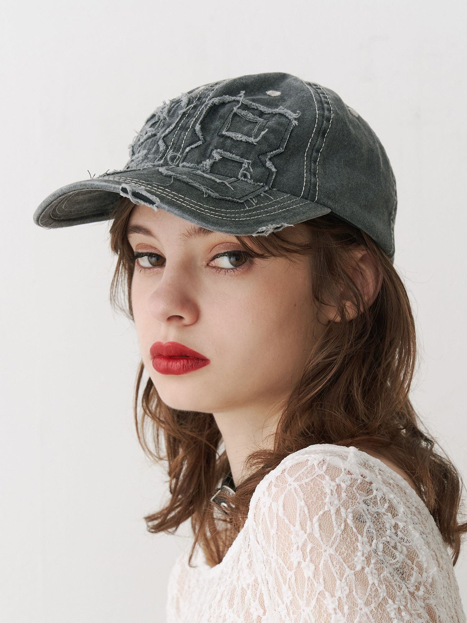 ナンバリングダメージキャップ[品番：MKSW0065392]｜jouetie