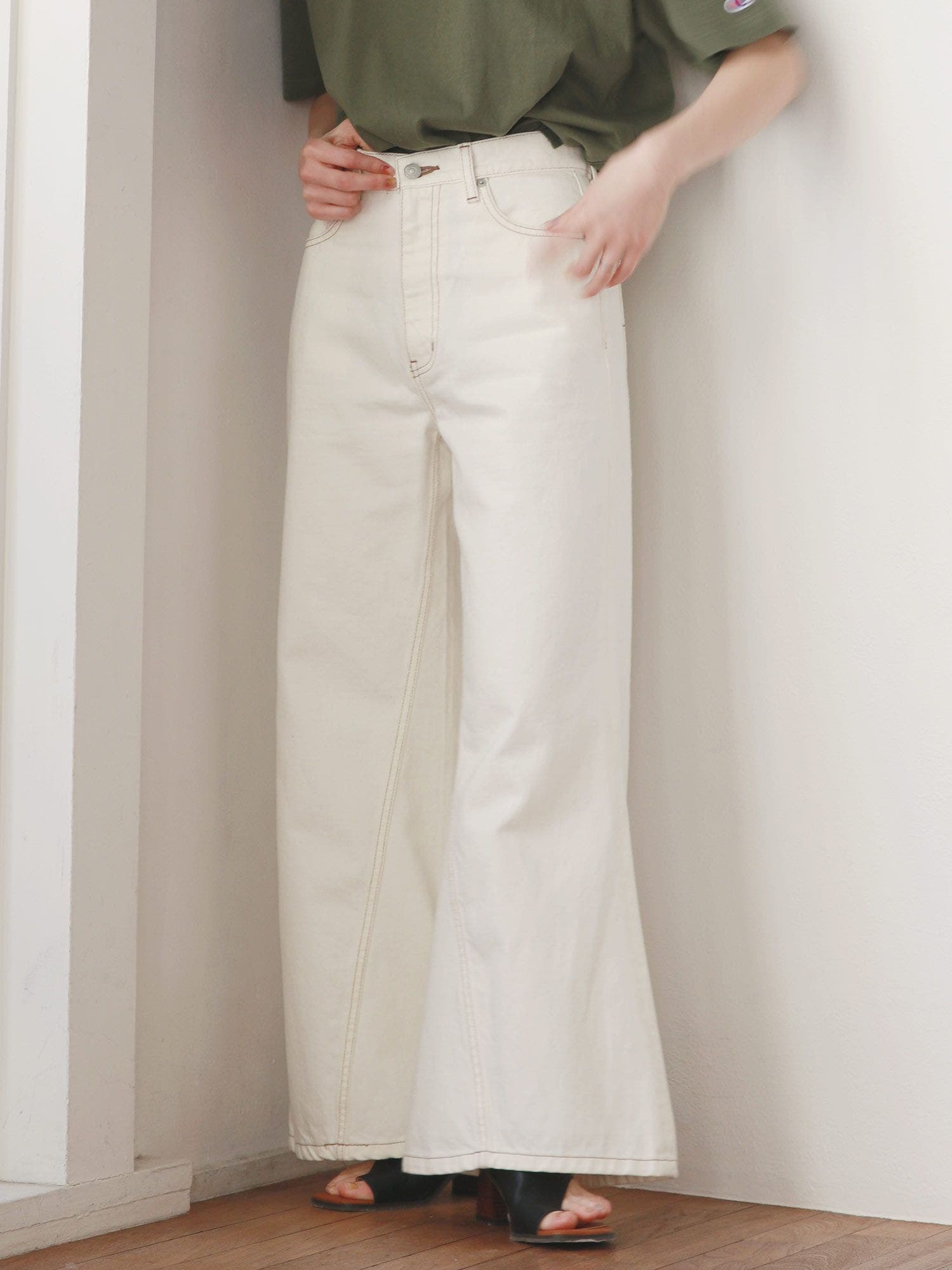 A&G クロスパッチ フレアデニム 送り届け シルバー ゴールデンサイズ USA 