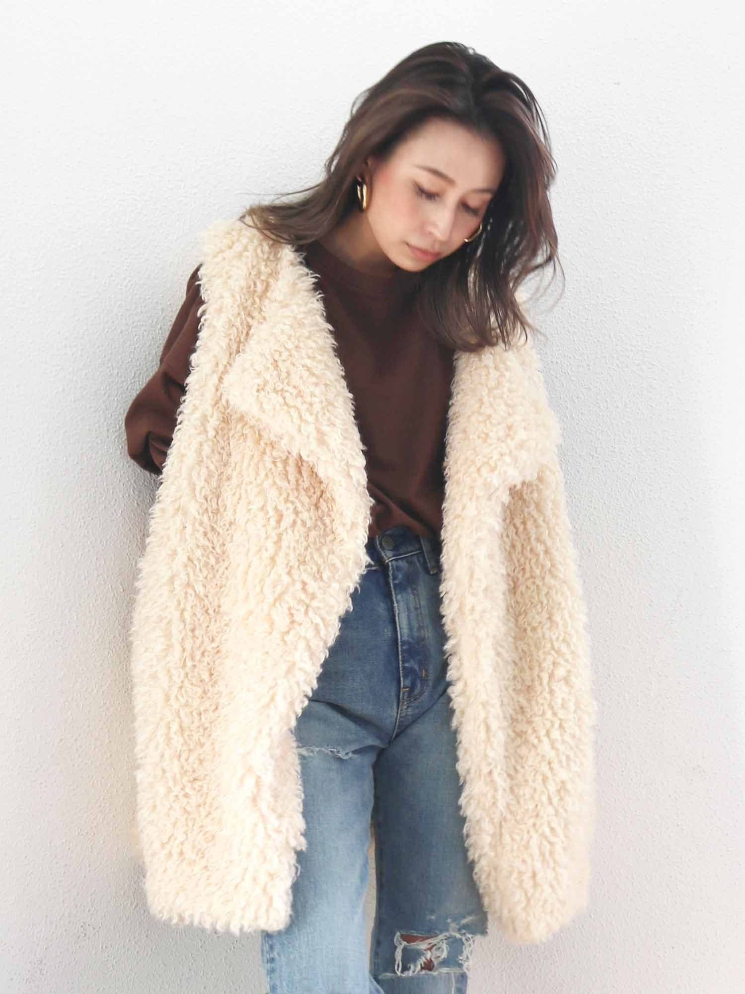 新品【アングリッド/Ungrid】ミドル丈チベットファーベストF アングリッド UNGRID チベットファーベスト : dimanche ディマンシュ