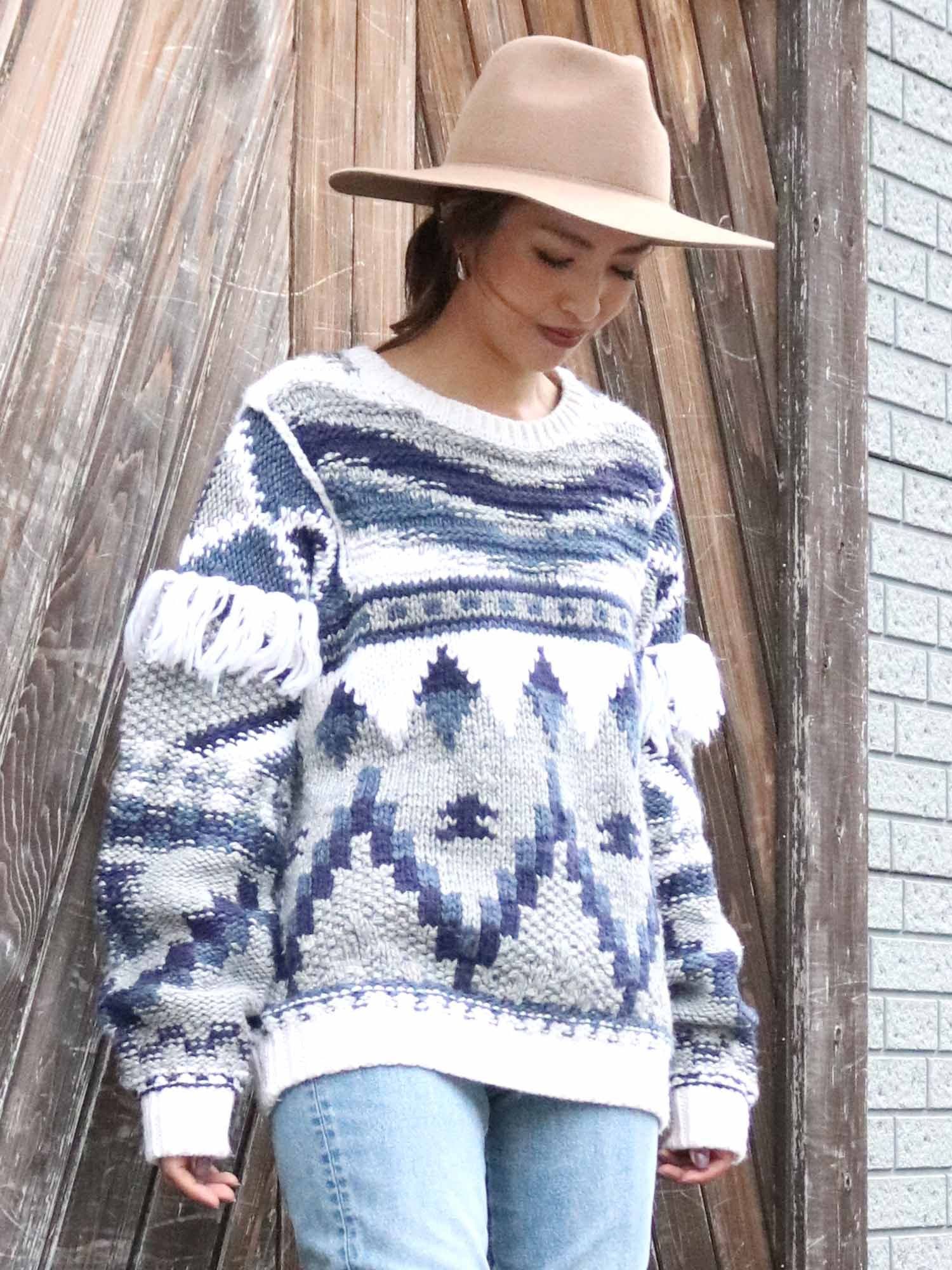 Ungrid - Ungridジャカードフリンジニット ジャカードフリンジニット[品番：MKSW0025649]｜Ungrid（アン