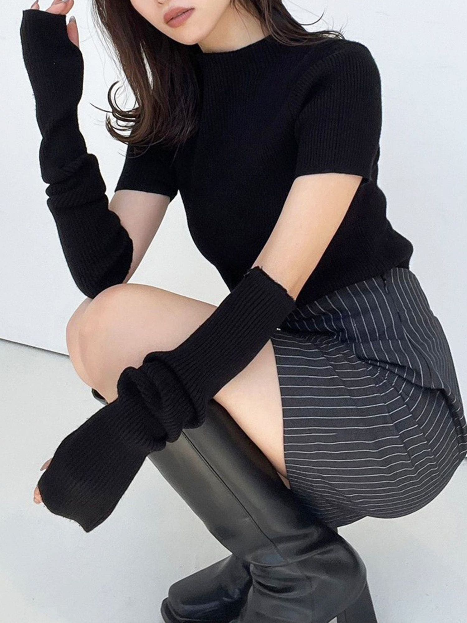 追加》OFF-SHOULDER STRETCH SWEATER：ニット（ニット／セーター