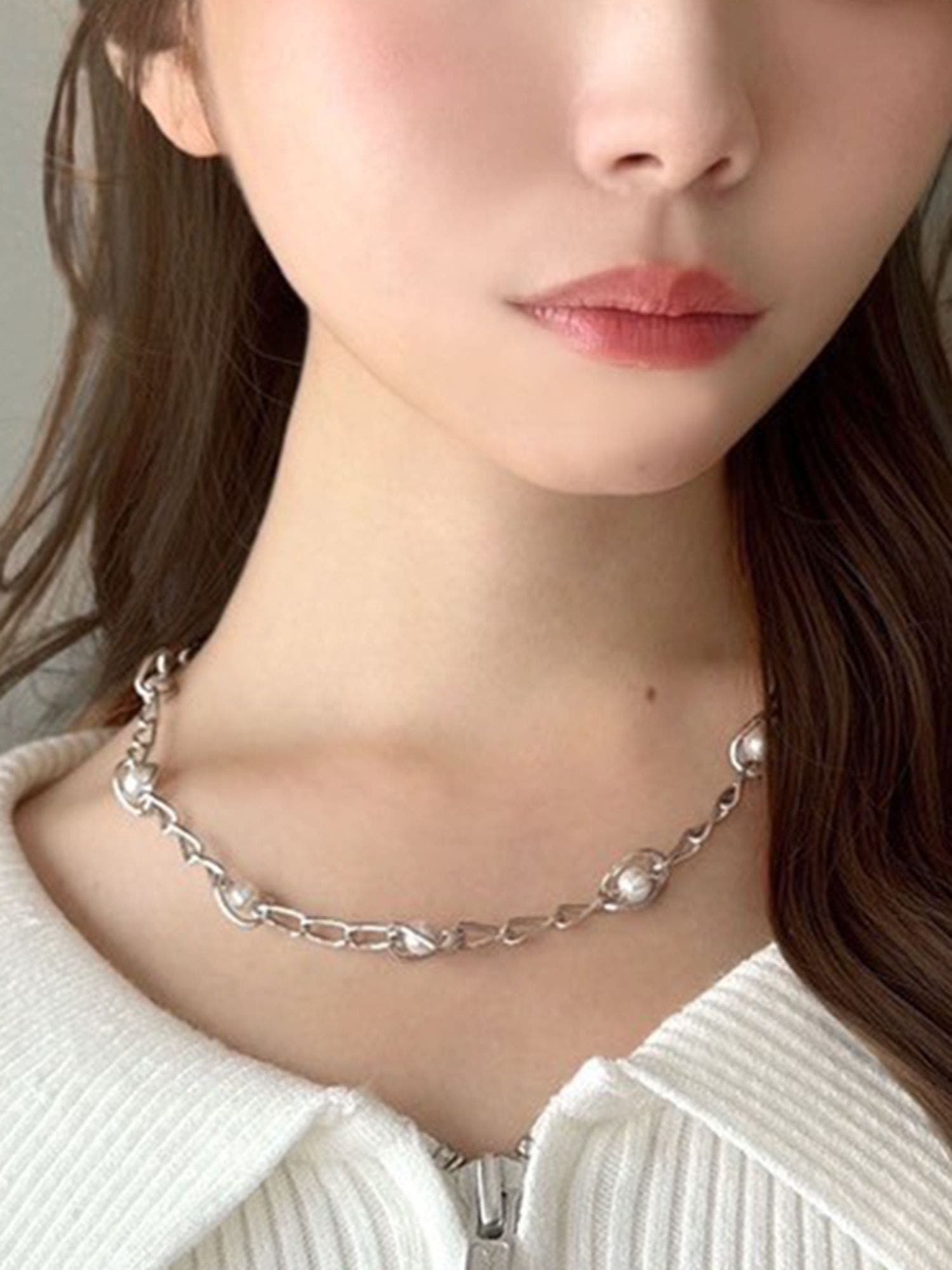 パールコンビメタルネックレス[品番：MKSW0062504]｜RESEXXY