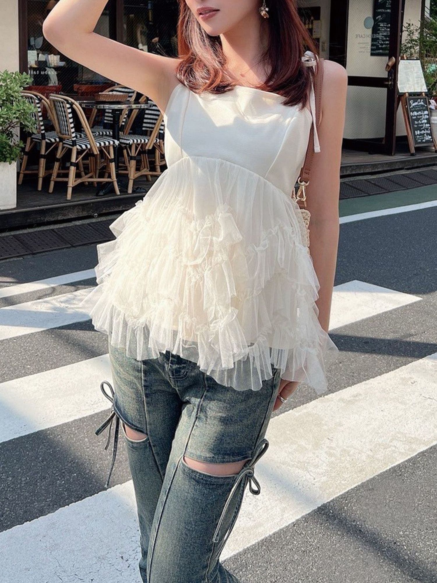AMBIDEX Store 〇キュプラウールビエライブキ染め フリルカラー