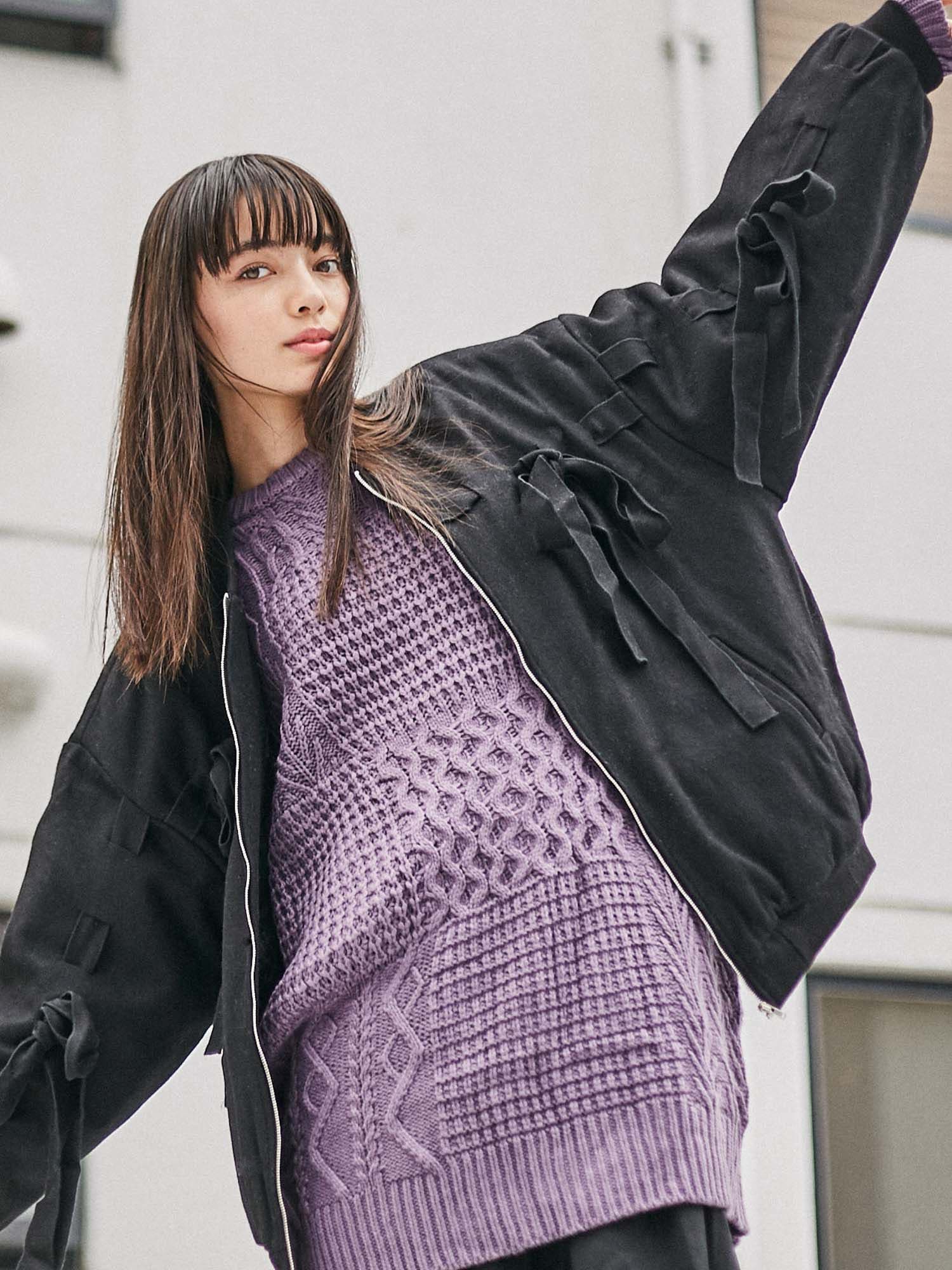 Bibiy. JENNY RIBBON CUFFS JACKET ジャケット
