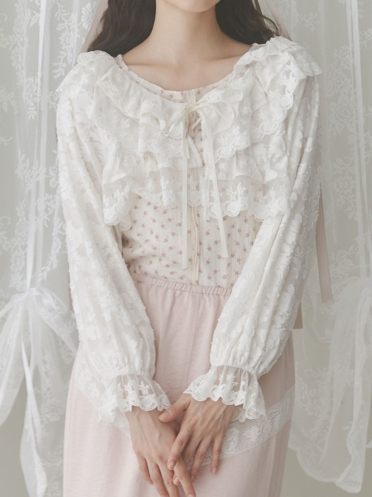 PAGEBOY カーディガン スカシリーフニットボレロ レディース