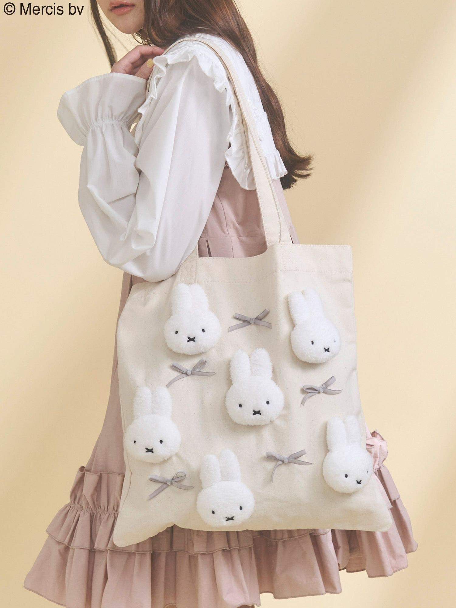リボンもこもこmiffyトート[品番：MKSW0068759]｜merry jenny