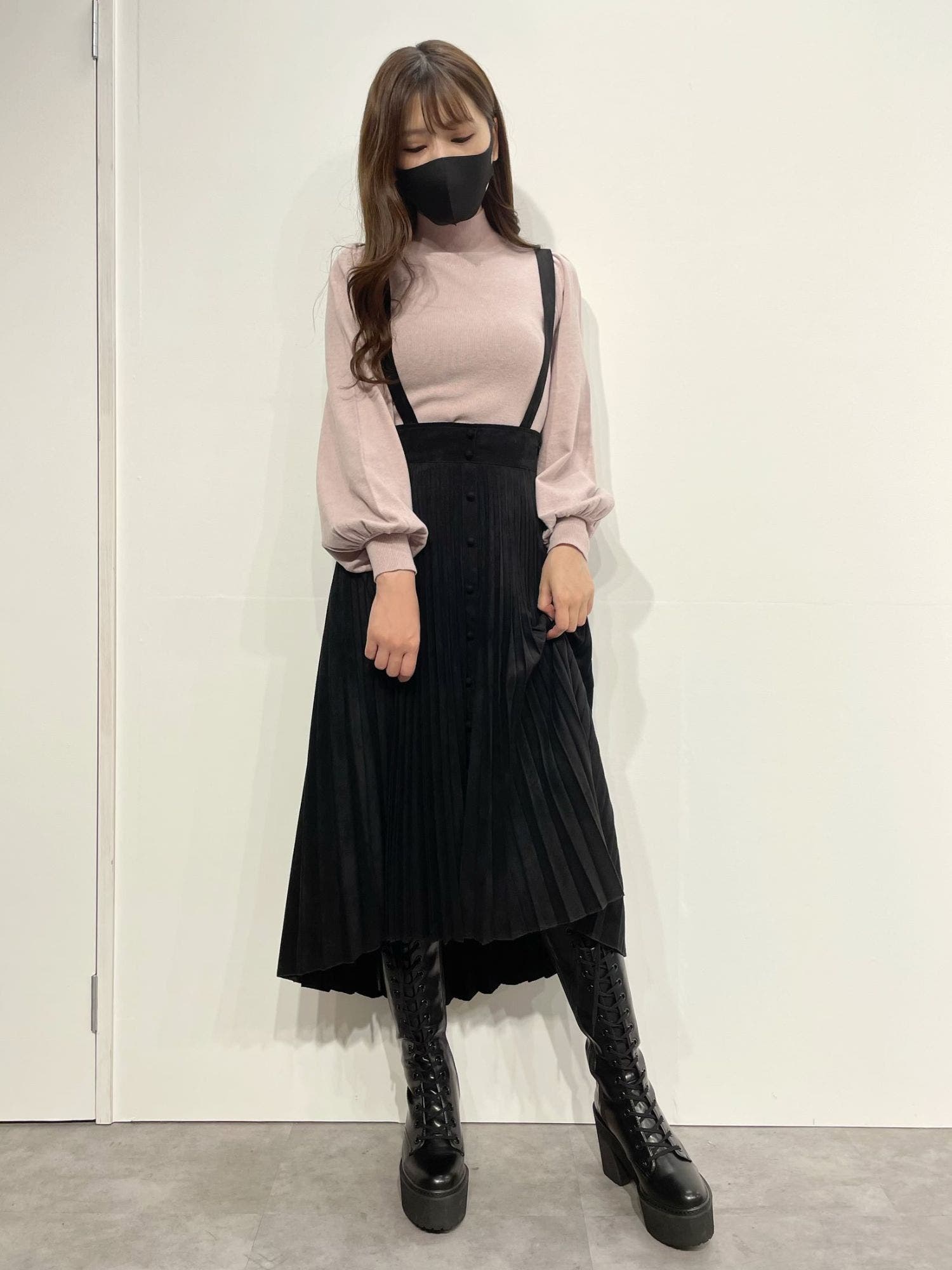 Sサイズ 〕 箔プリントコンビネーションアコーディオン プリーツ
