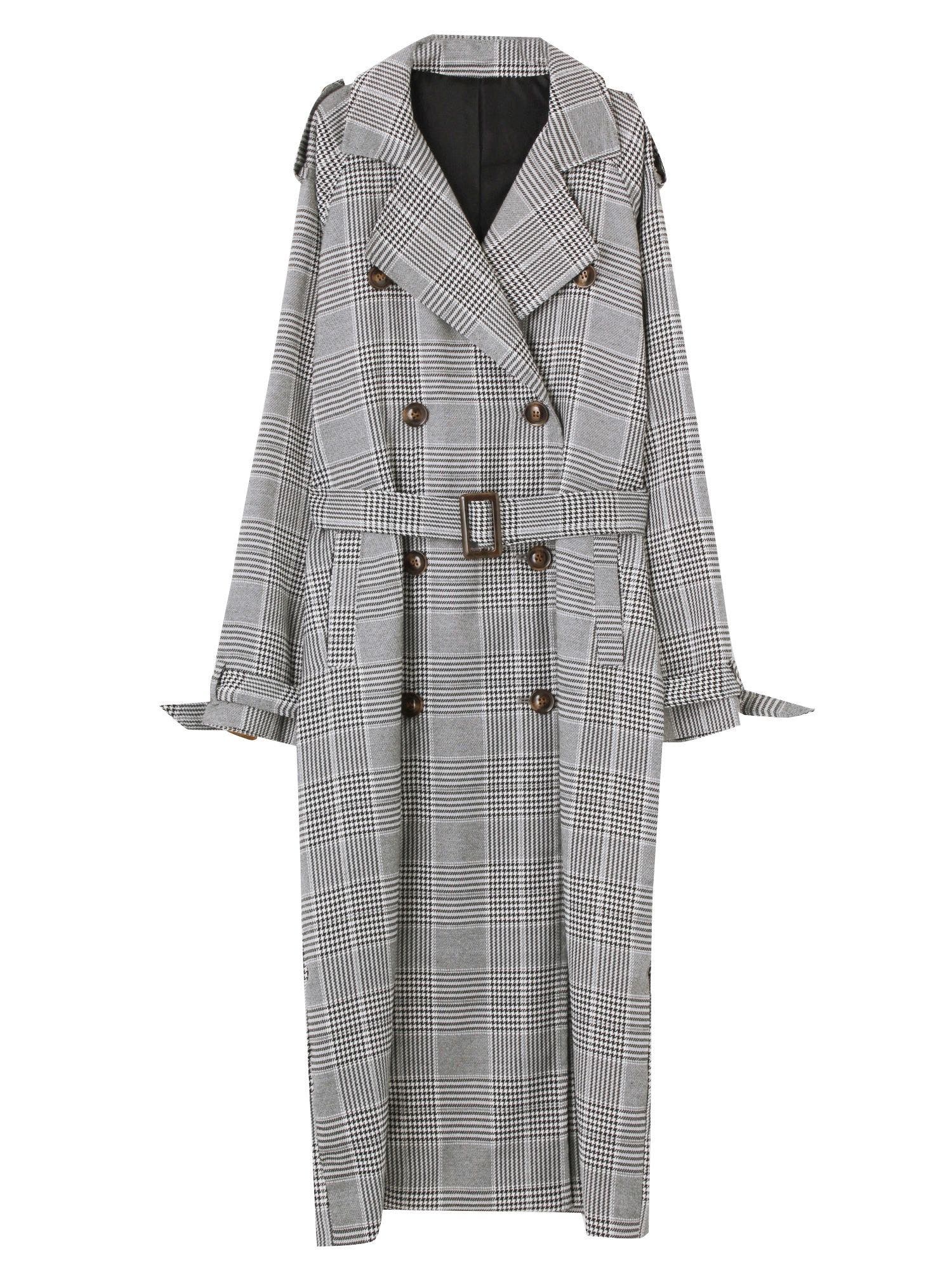 グレンチェックロングトレンチコート【RC限定】[品番：MKSW0005823